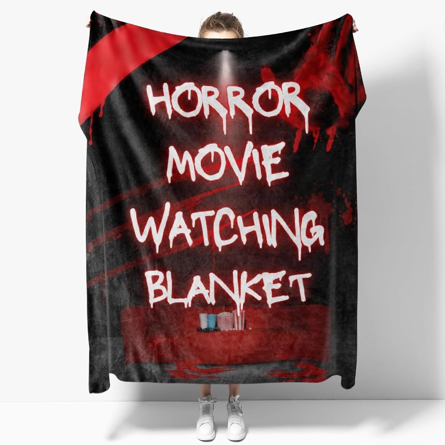 Horror Movie Blanket Ultra-Soft Warm Plush Soft Throw Gifts Lightweight Flannel Blankets for All Season Bed Couch Chair Living Room 50"x40" Small for Kids