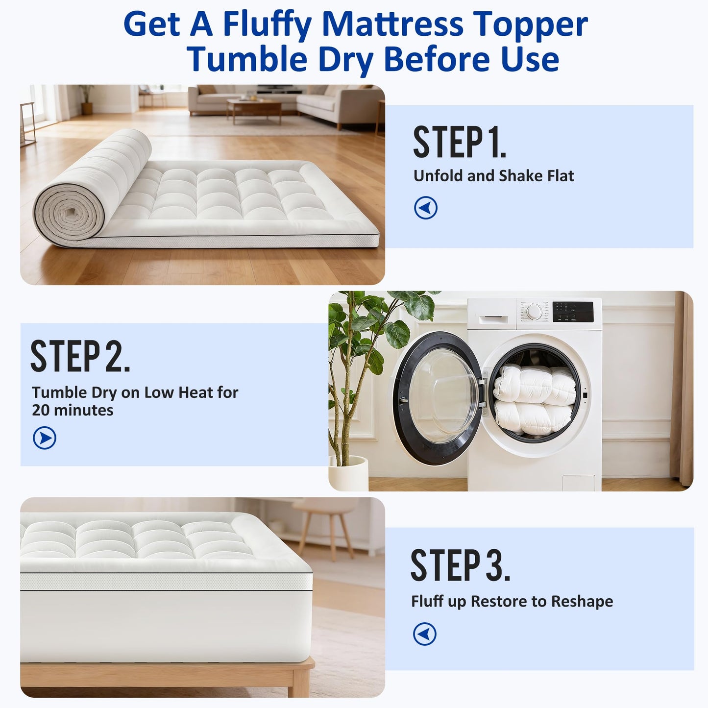 SurChic Twin XL Mattress Topper for Back Pain, Soft Extra Thick Pillow Top Mattress Pad Cover with 1000GSM Down Alternative Filler, Cooling Breathable Plush Bed Topper Protector (8-21" Deep Pocket)
