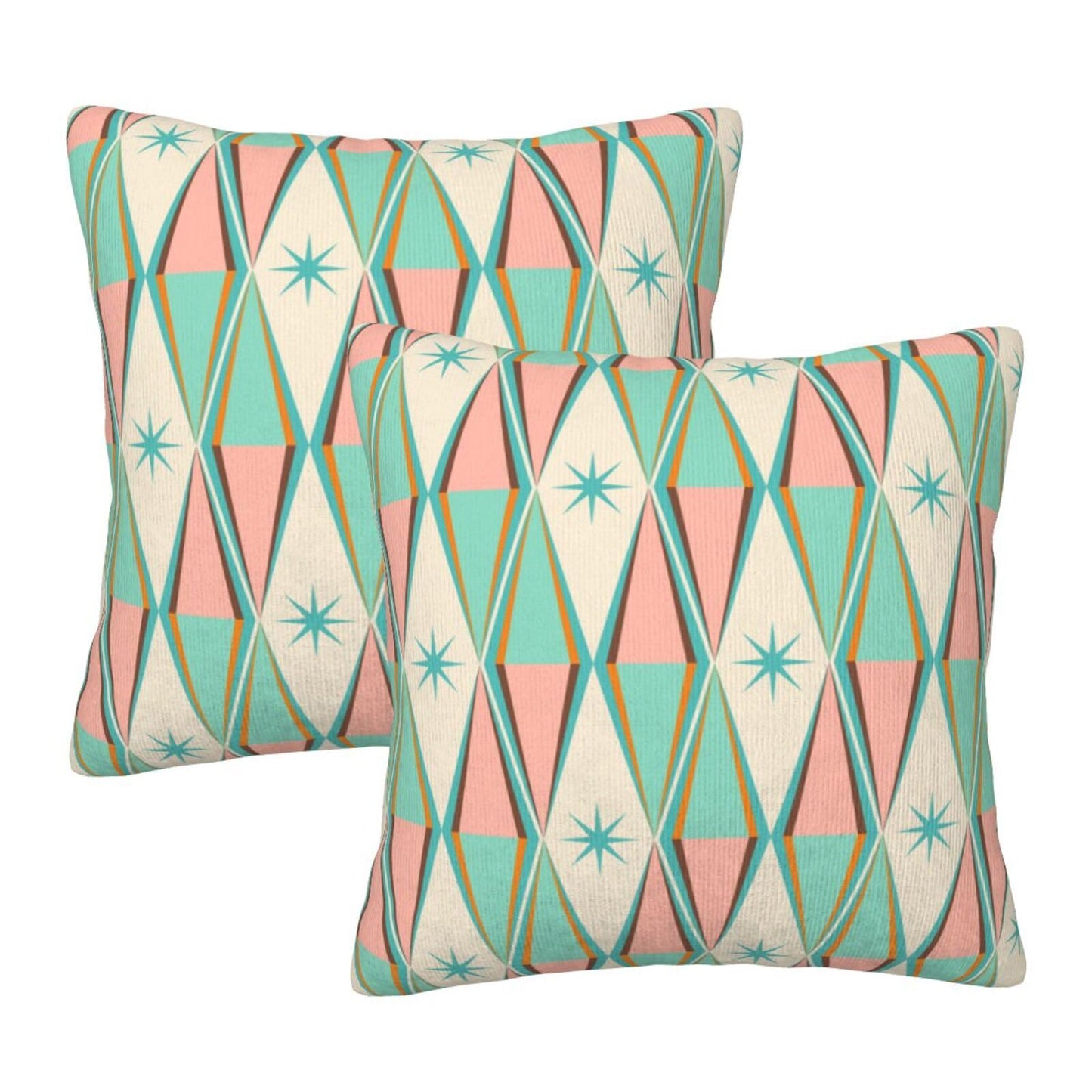 aipoase Mid Century Throw Pillow Covers 18 X 18 Inch Set of 2 Pillow Cases Decoration Cushion Cover for Sofa Bedroom Living Room Outdoor