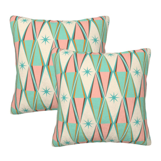 aipoase Mid Century Throw Pillow Covers 18 X 18 Inch Set of 2 Pillow Cases Decoration Cushion Cover for Sofa Bedroom Living Room Outdoor