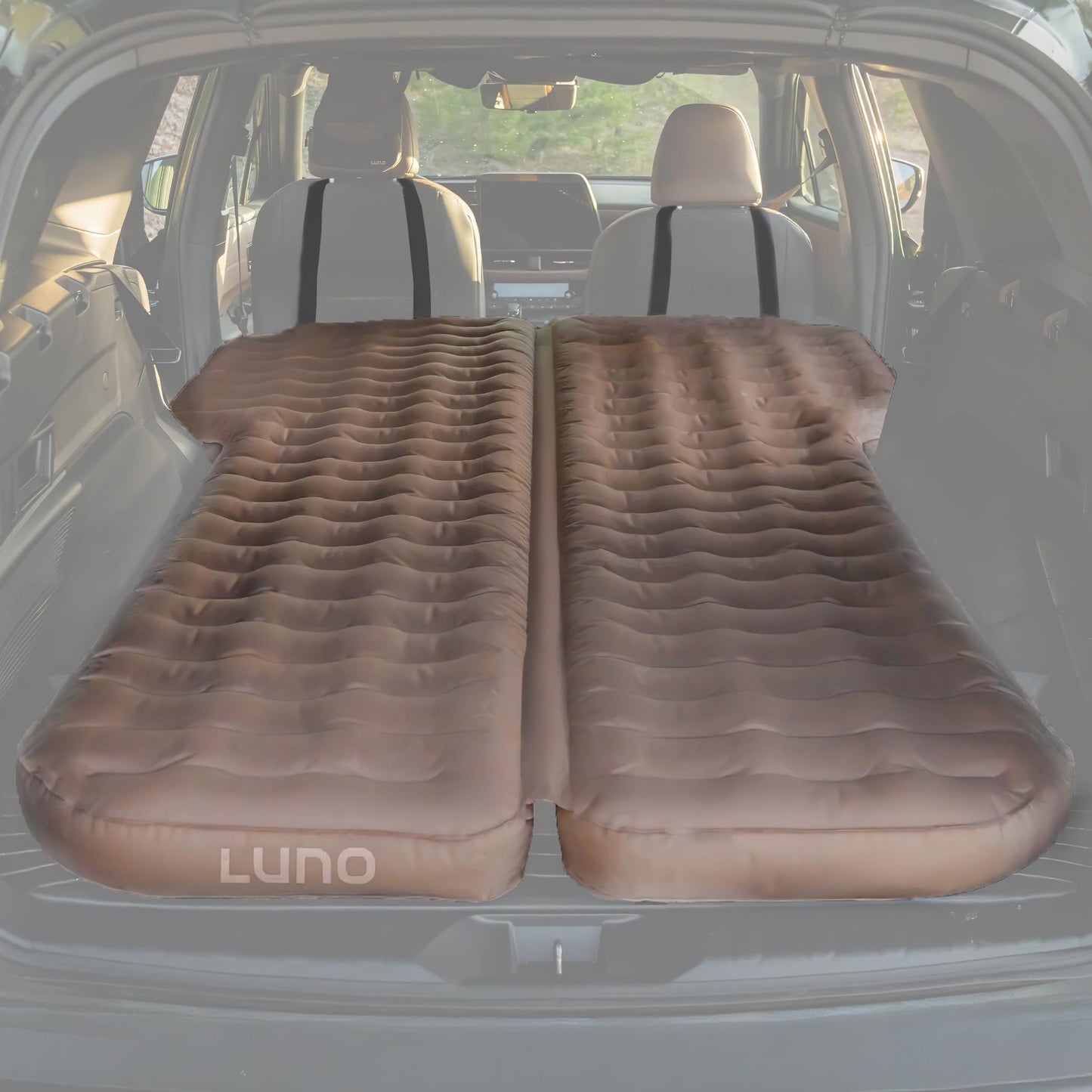 Luno AIR Base Mattress for Subaru Forester (1998+) – SUV Air Mattress for Car Camping w/ 12V Electric Pump, Durable 200D Oxford Fabric, Two Head Support Straps & Repair Patch – Car Camping Mattresses