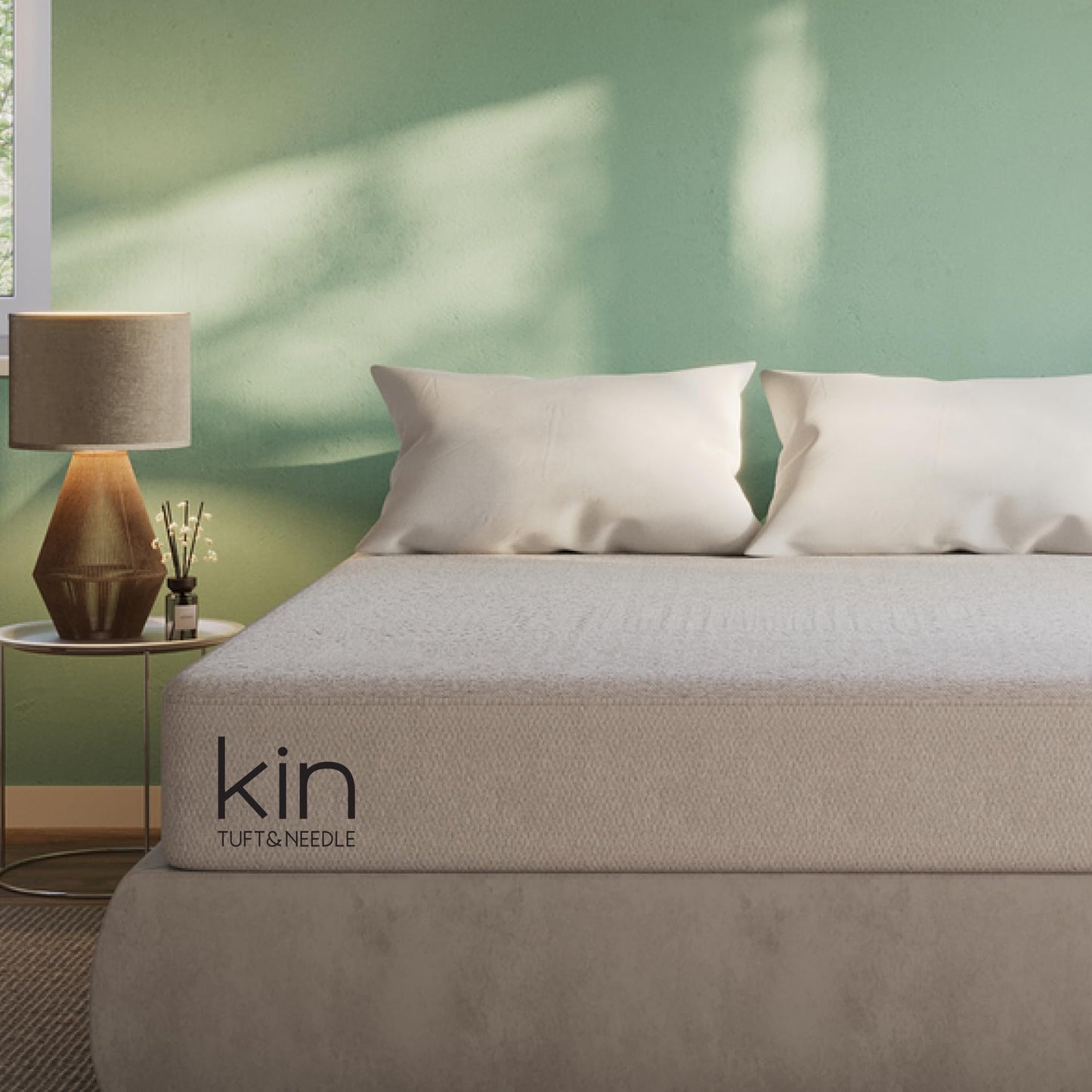 Kin by Tuft & Needle Medium Plush 10" Twin Hybrid Mattress, Cooling, Pressure Relief, and Individually-Wrapped Coils, 100 Night Trial, Fiberglass-Free, CertiPUR-US, 10-Year Limited Warranty