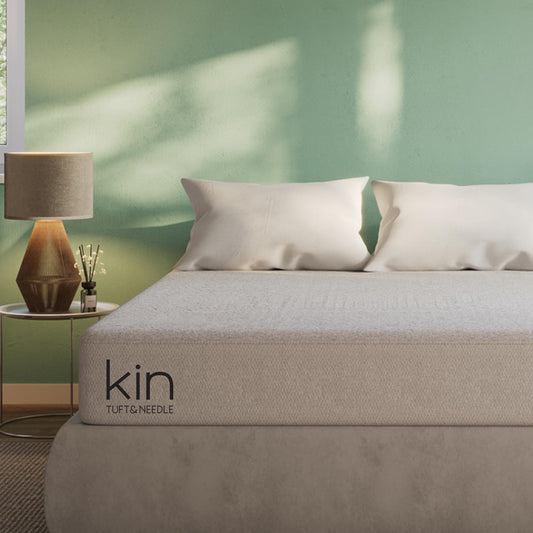 Kin by Tuft & Needle Medium Plush 10" Twin Hybrid Mattress, Cooling, Pressure Relief, and Individually-Wrapped Coils, 100 Night Trial, Fiberglass-Free, CertiPUR-US, 10-Year Limited Warranty