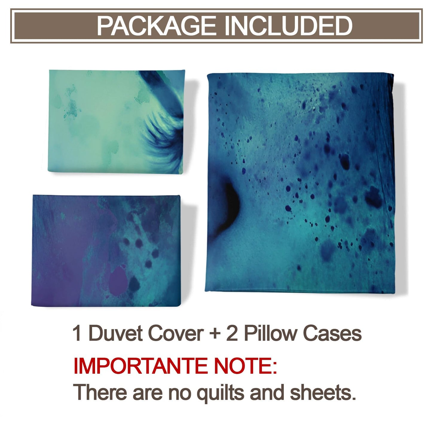 PAISUOQ Girl Bedding Sets Full, Gothic Girl Comforter Cover with Zipper Ties, Blue Duvet Cover with 2 Pillowcases, 3 Pieces，Bedroom Decor & Gifts