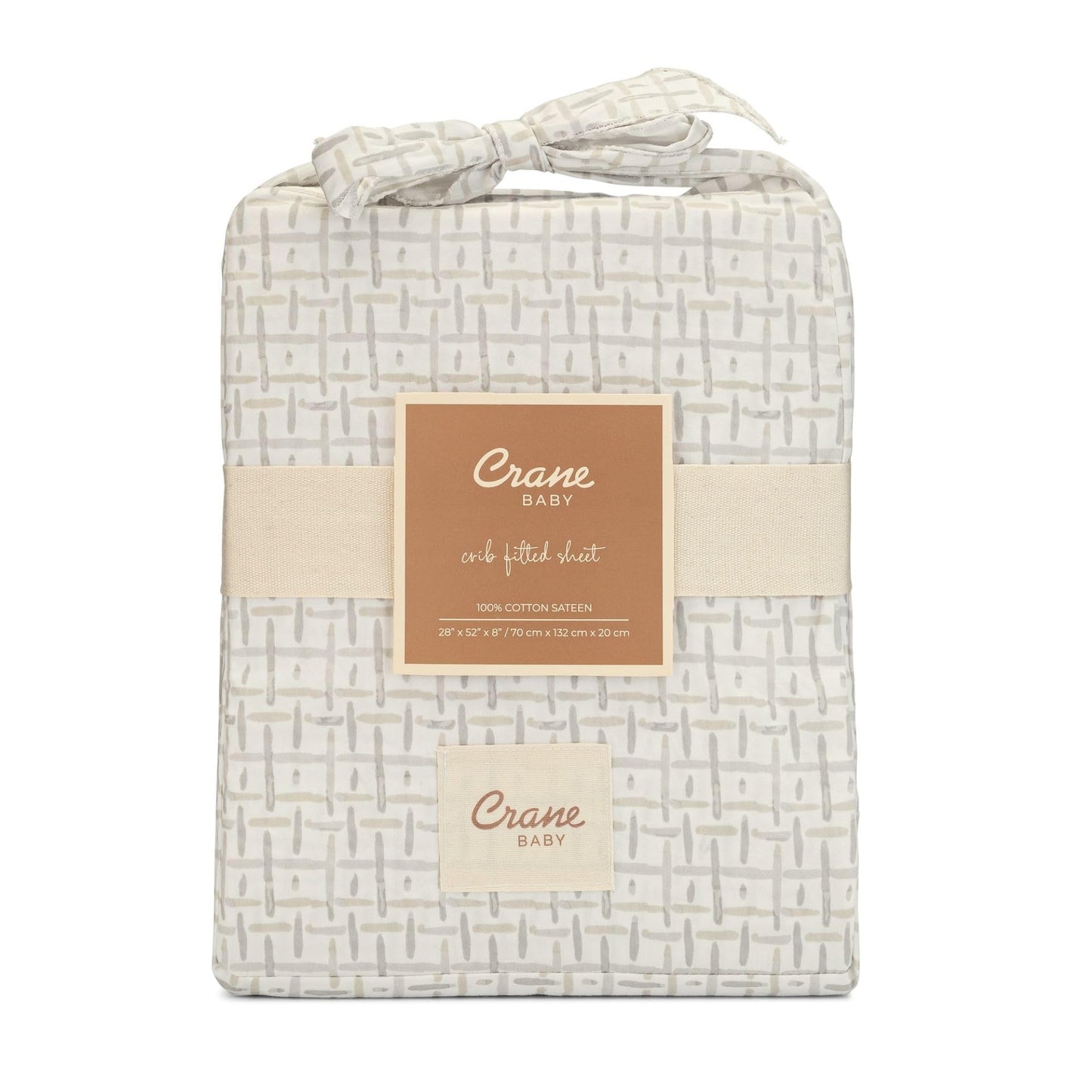 Crane Baby Crib Sheet, Neutral Hashtag Crib Sheets & Toddler Sheets, 100% Cotton Crib Sheets for Standard Crib Mattress(28"x 52"), Breathable Crib Sheets, Fitted Crib Sheets for Boys and Girls