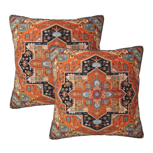 aipoase Geometric Bohemian Throw Pillow Covers 18 X 18 Inch Set of 2 Pillow Cases Decoration Cushion Cover for Sofa Bedroom Living Room Outdoor