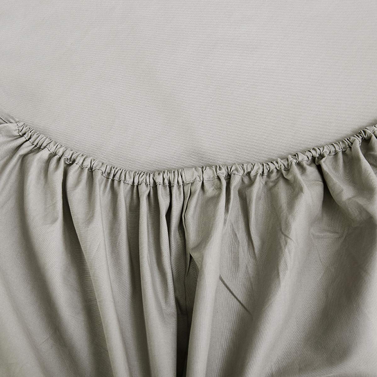 NHNHN Fitted Sheet-Deep Pockets-Soft Microfiber-Easy Care-Shrinkage and Fade Resistant-Fitted Sheets Queen Size for Girl Woman Teens Kids-Only 1 Fitted Sheet (Queen,Light Grey)