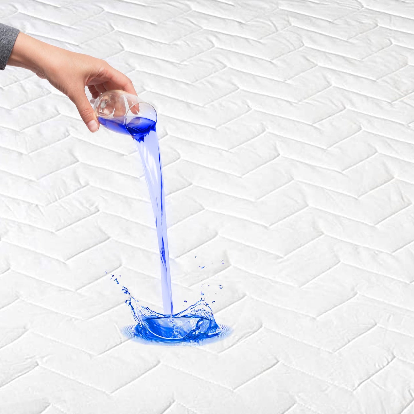 Waterguard Quilted Cotton Mattress Pad - Full XL Size - Soft, Comfortable, and Fluffy Mattress Pad - Waterproof Mattress Protector Stretched 13" for Snug Fit on Regular Sized Mattress