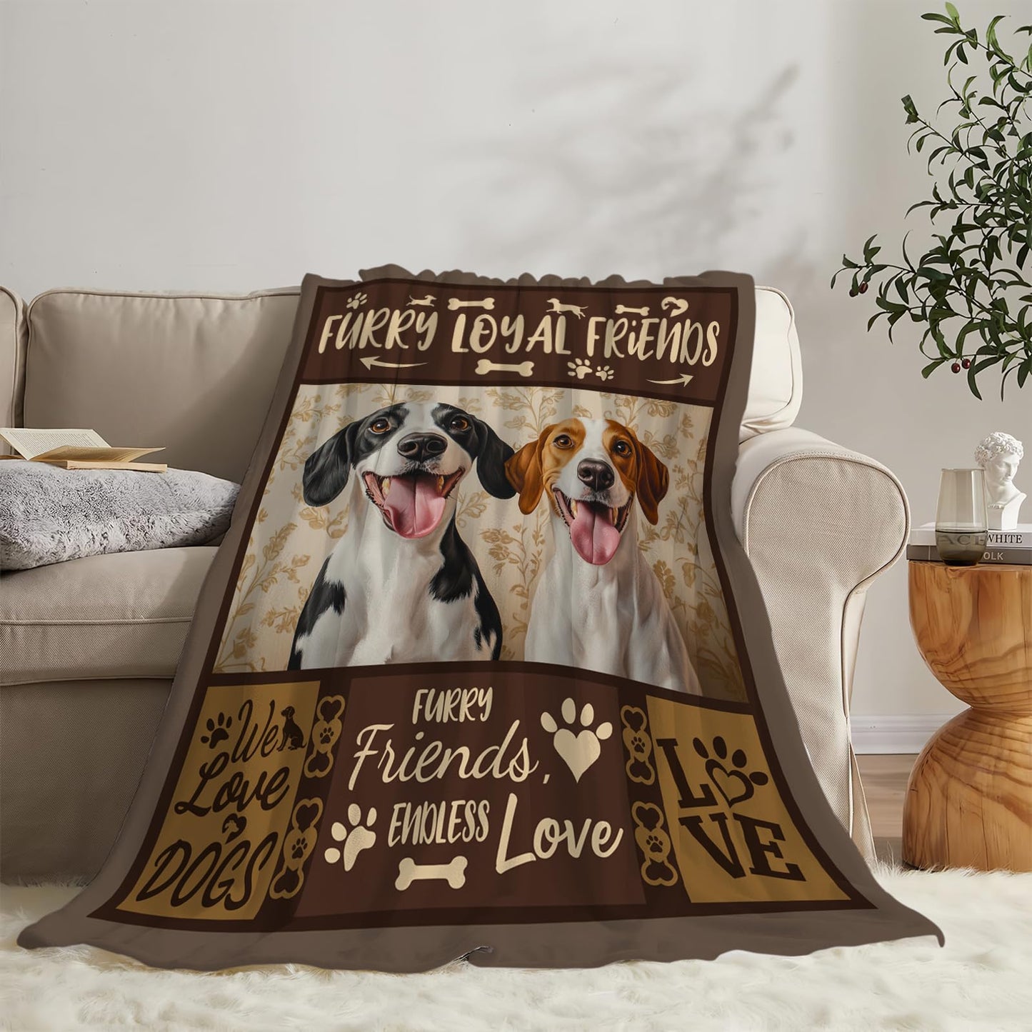 Beagle Blanket, Dog Throw Blanket, Beagles Gifts, Dogs Blankets, Beagle Stuff Fleece Flannel Plush for Women Men Boys Girls Lovers Adults Soft Bedding for Sofa Bed Office Home Decor 40"X50"