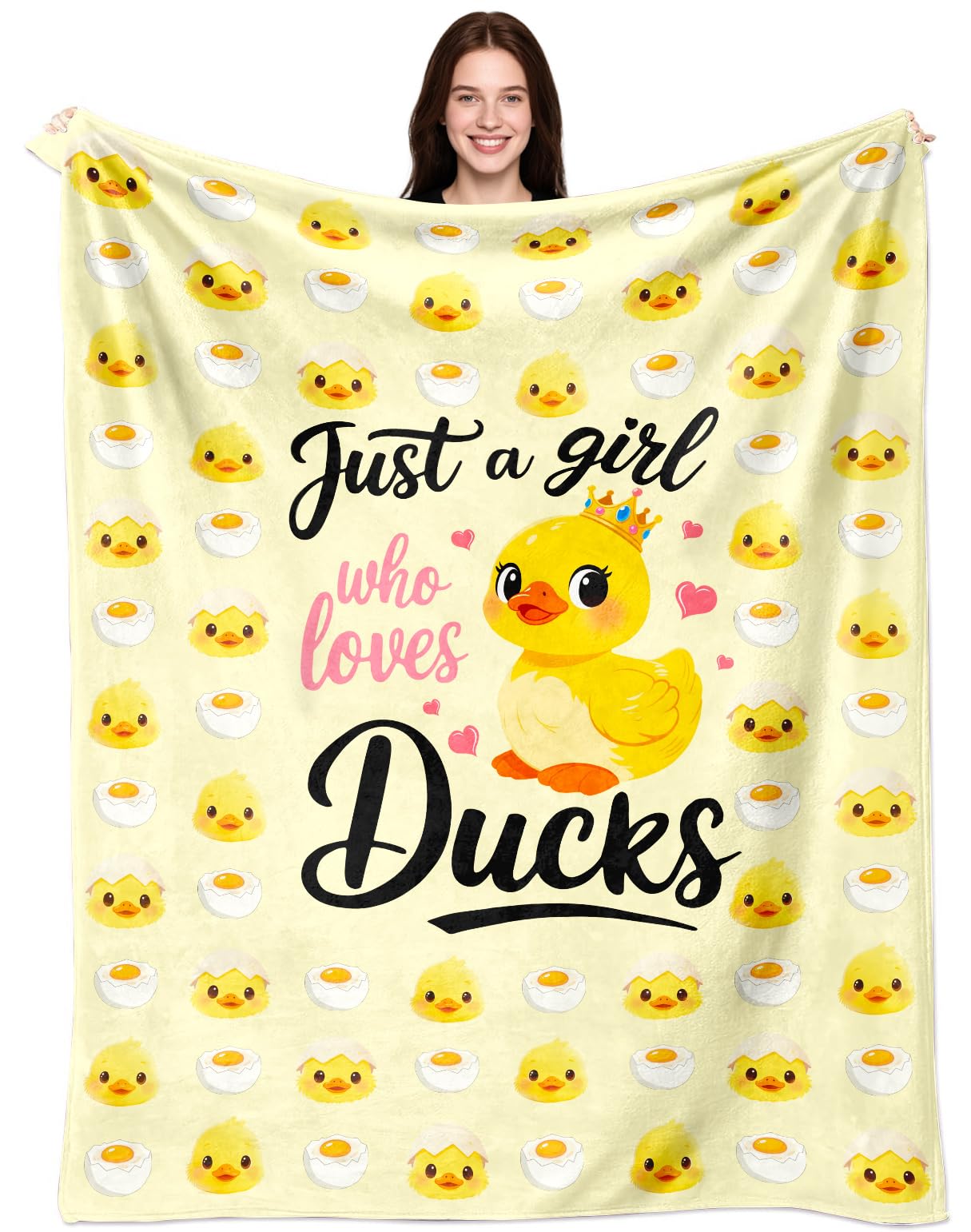 Duck Blanket Gifts for Duck Lovers Soft Flannel Ducks Throw Blanket Room Decor Merch Stuff for Girl Women 50"X40"