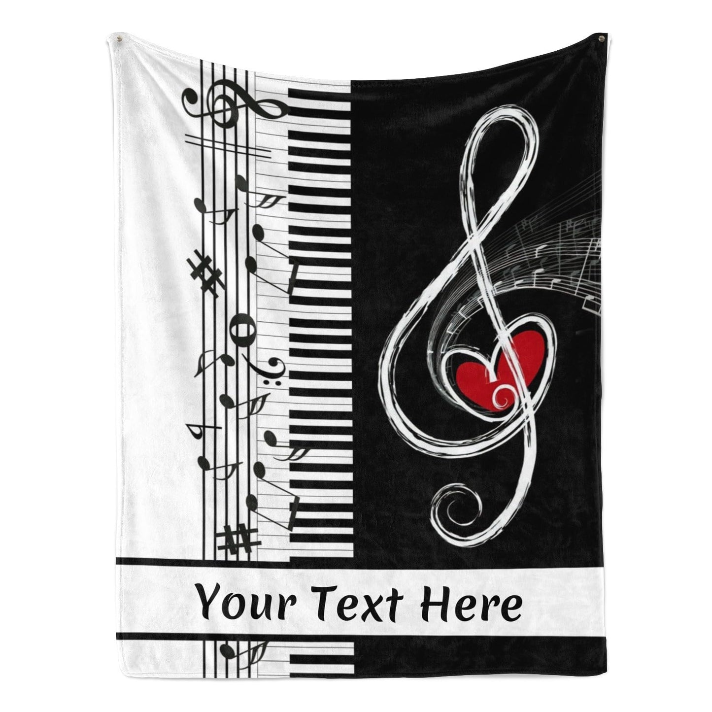 Piano Note Blankets and Throws, Customized Blanket with Name, Soft and Comfortable, 30" x 40"