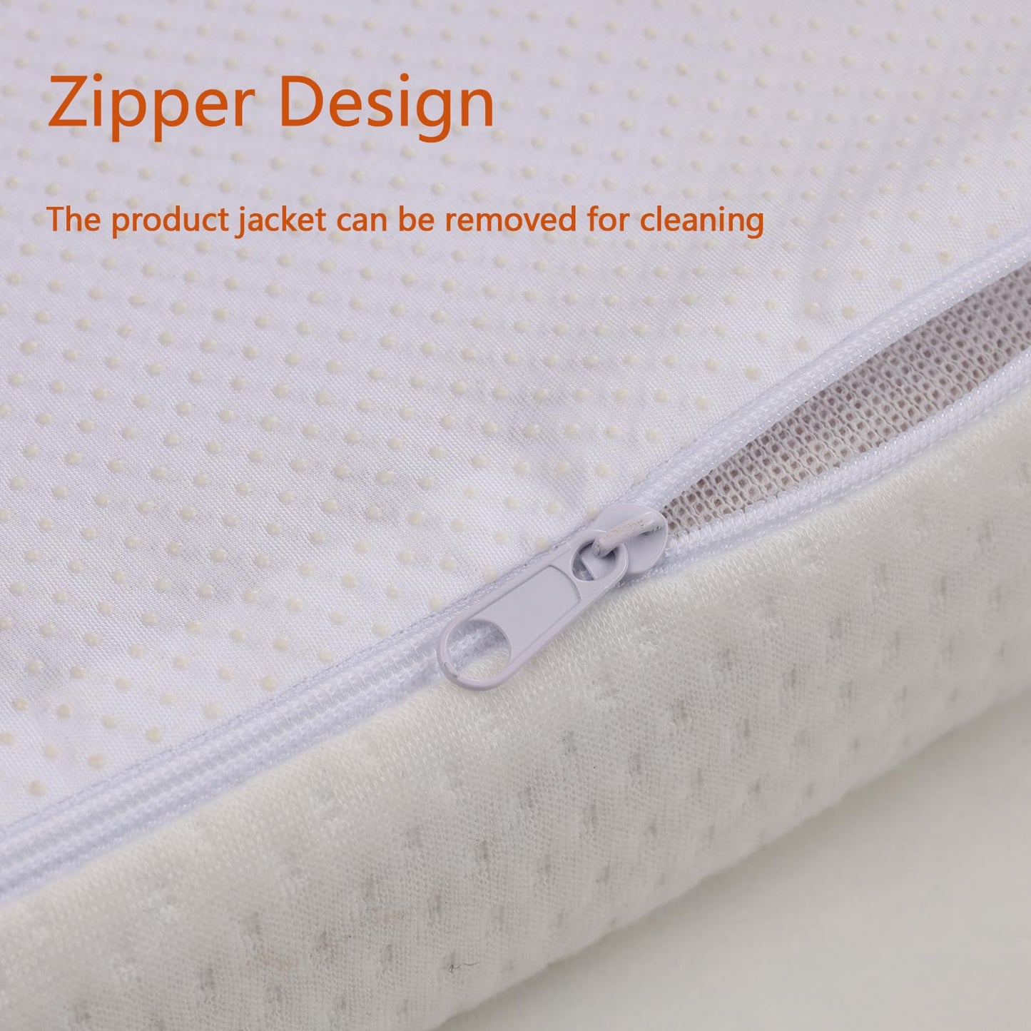 Lash Bed Foam Topper for Massage, 73x24x2 inch White Memory Foam, Removable Cover, Non-Slip Elastic Bands