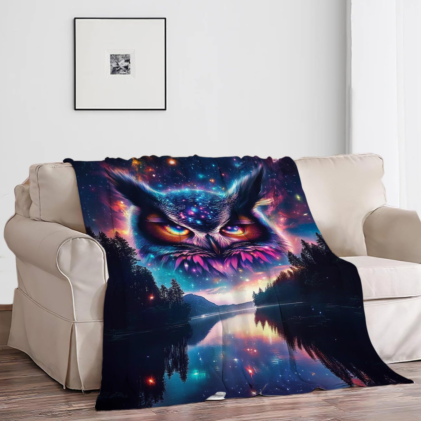 Owl Blanket, Animal Throw Blanket, Owl Gifts, Bird Blankets, Owls Stuff Fleece Flannel Plush for Women Men Boys Girls Lovers Adults Soft Bedding for Sofa Bed Office Home Decor 40"X50"