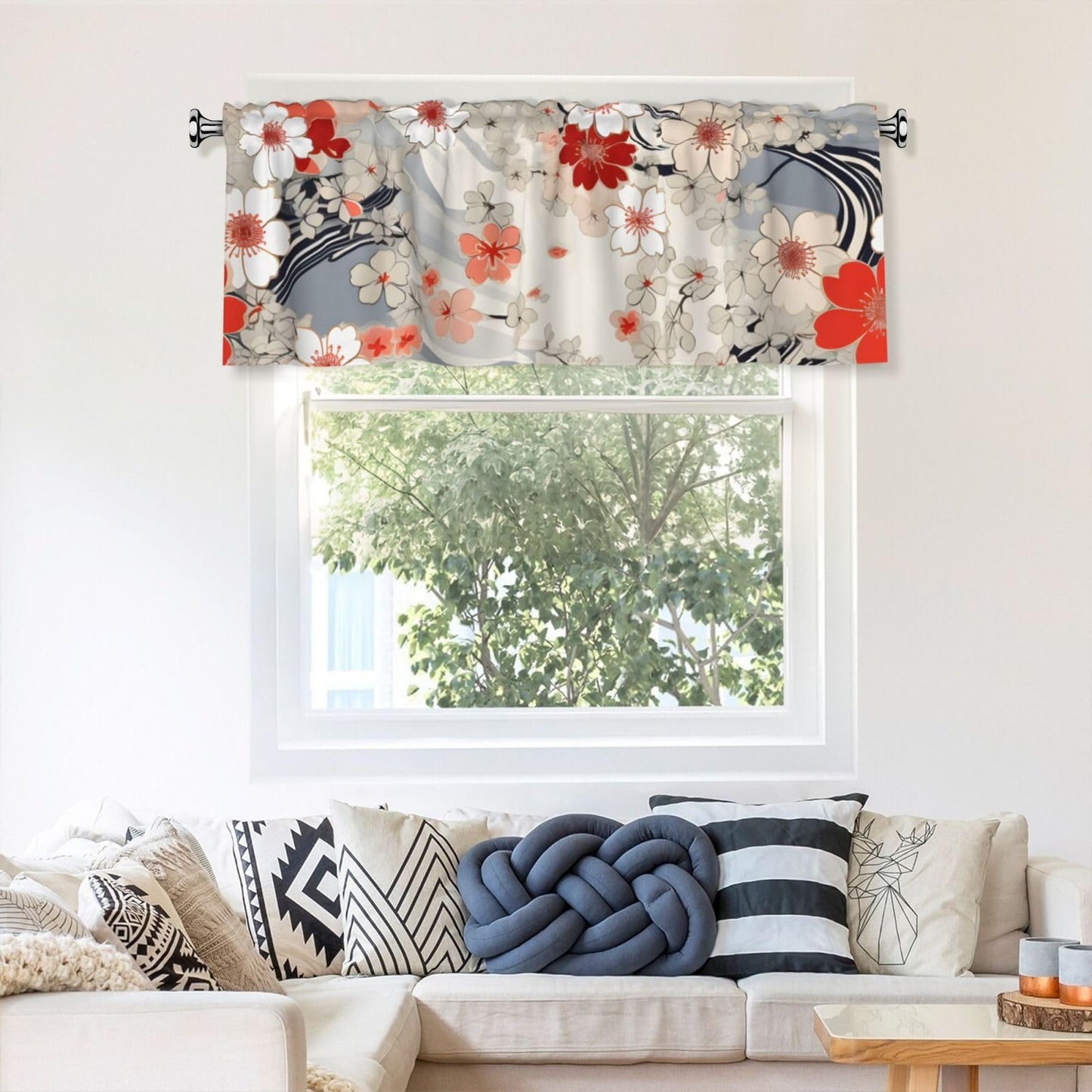 JXDXHCW Valances for Windows Cherry Valance Living Room Bedroom Kitchen Curtain Valance 54x18 Inch