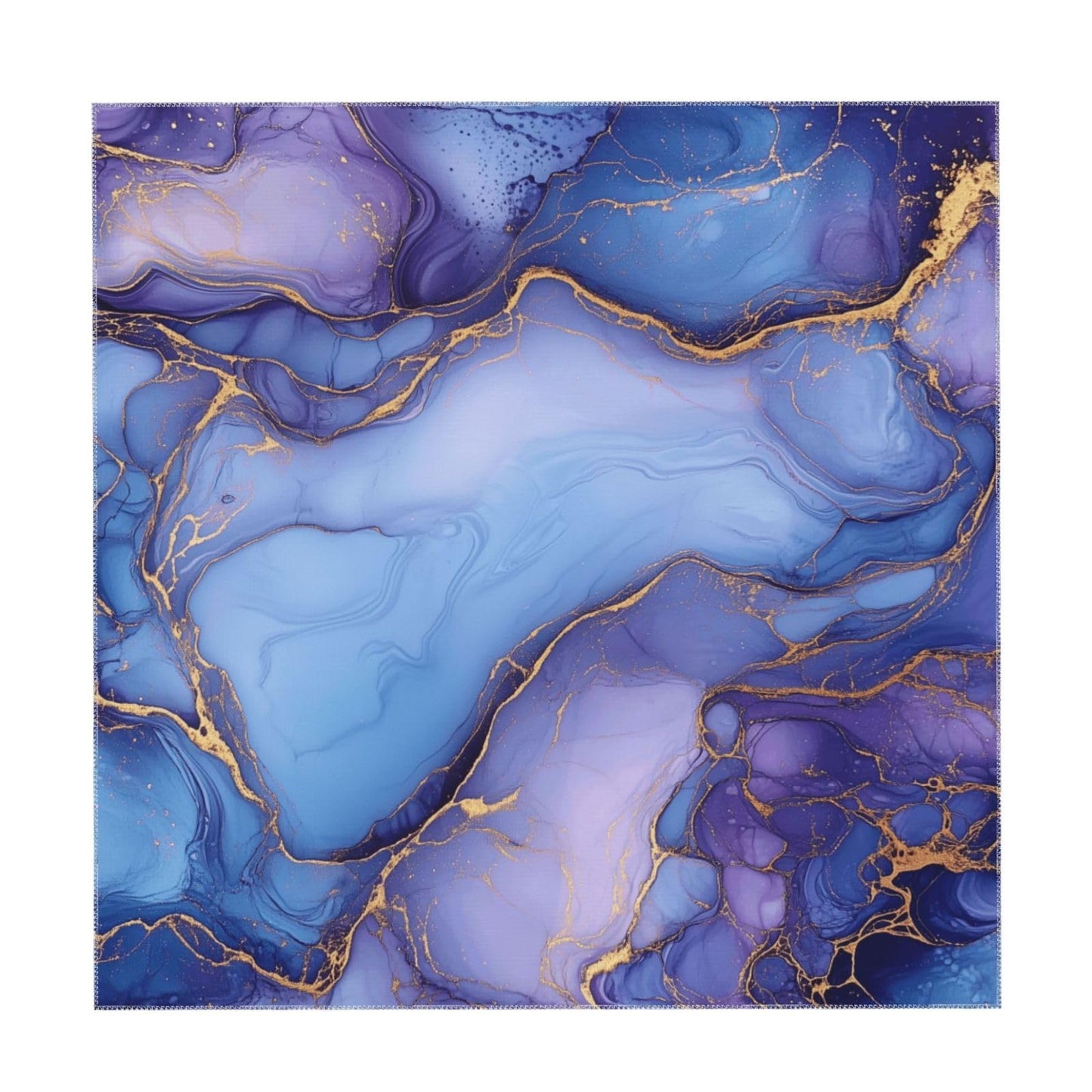 Entemne Square Table Cloth 55x55 Inch Golden Purple Marbling Texture Tablecloth Washable Soft Wrinkle Free Dust Proof Card Table Cover for Tea Party Picnic Kitchen Dining Decor