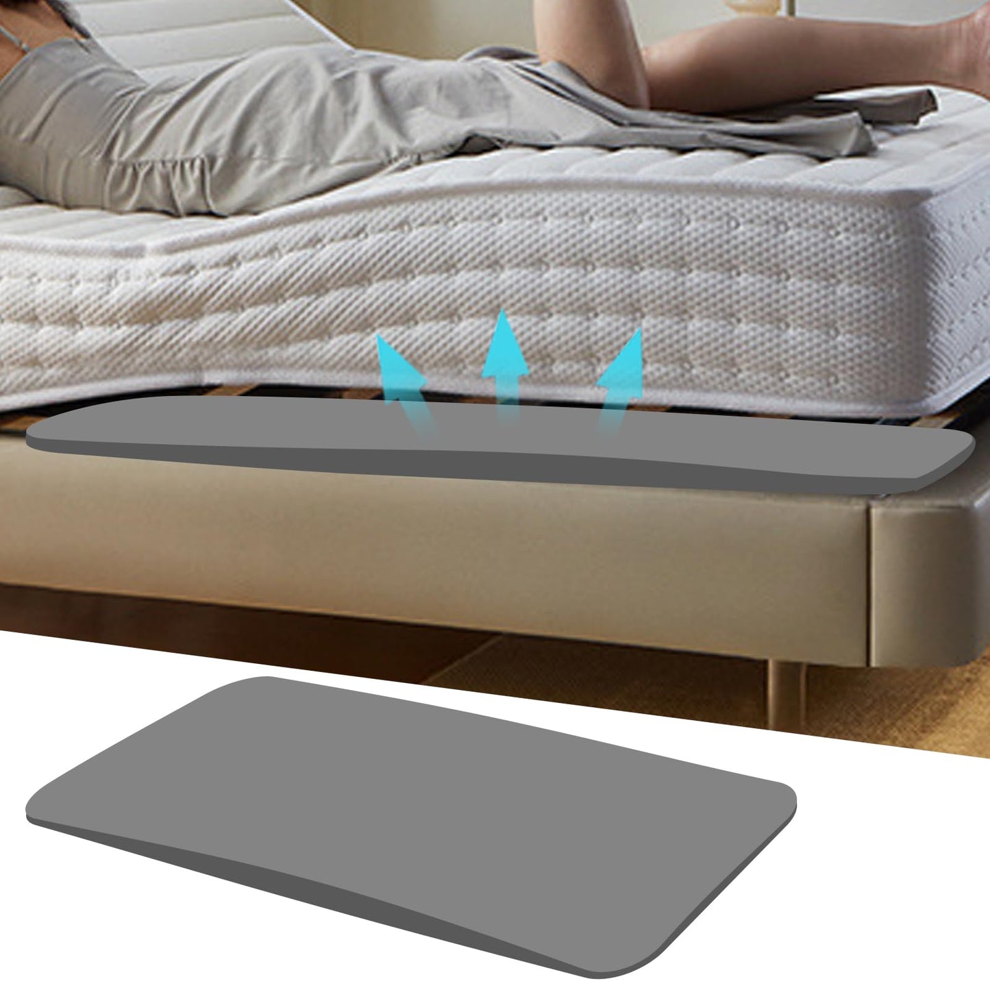 Extra Thick 3" Sagging Mattress Support, 60" L High Density Under Mattress Support Board, Memory Foam Pad to Fix Sinking Bed, Firm, Support, Stability - 60x24x3