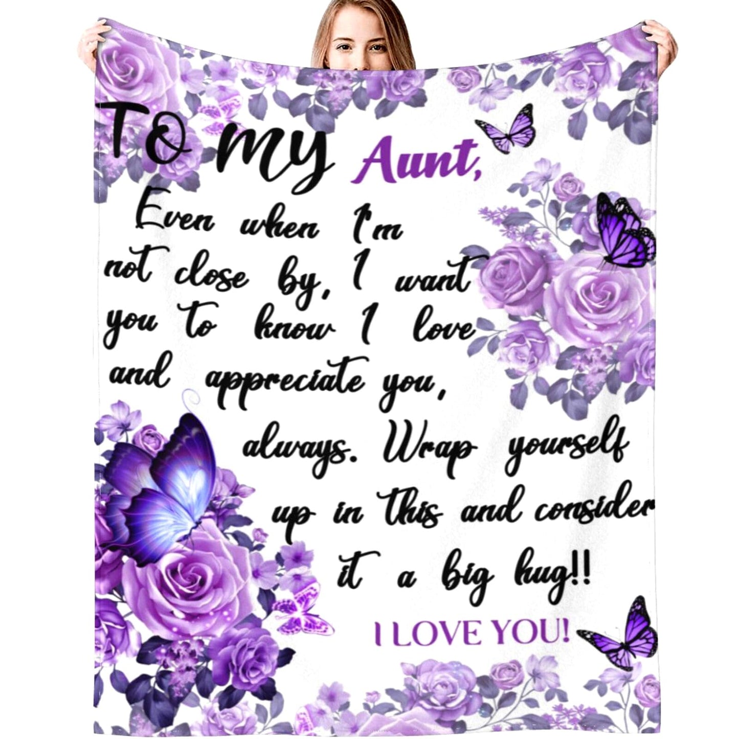 XeaGiasy to My Aunt Blanket from Niece Nephew Best Auntie Gifts Flannel Throw Blankets for Birthday/Mothers Day 50"X40"