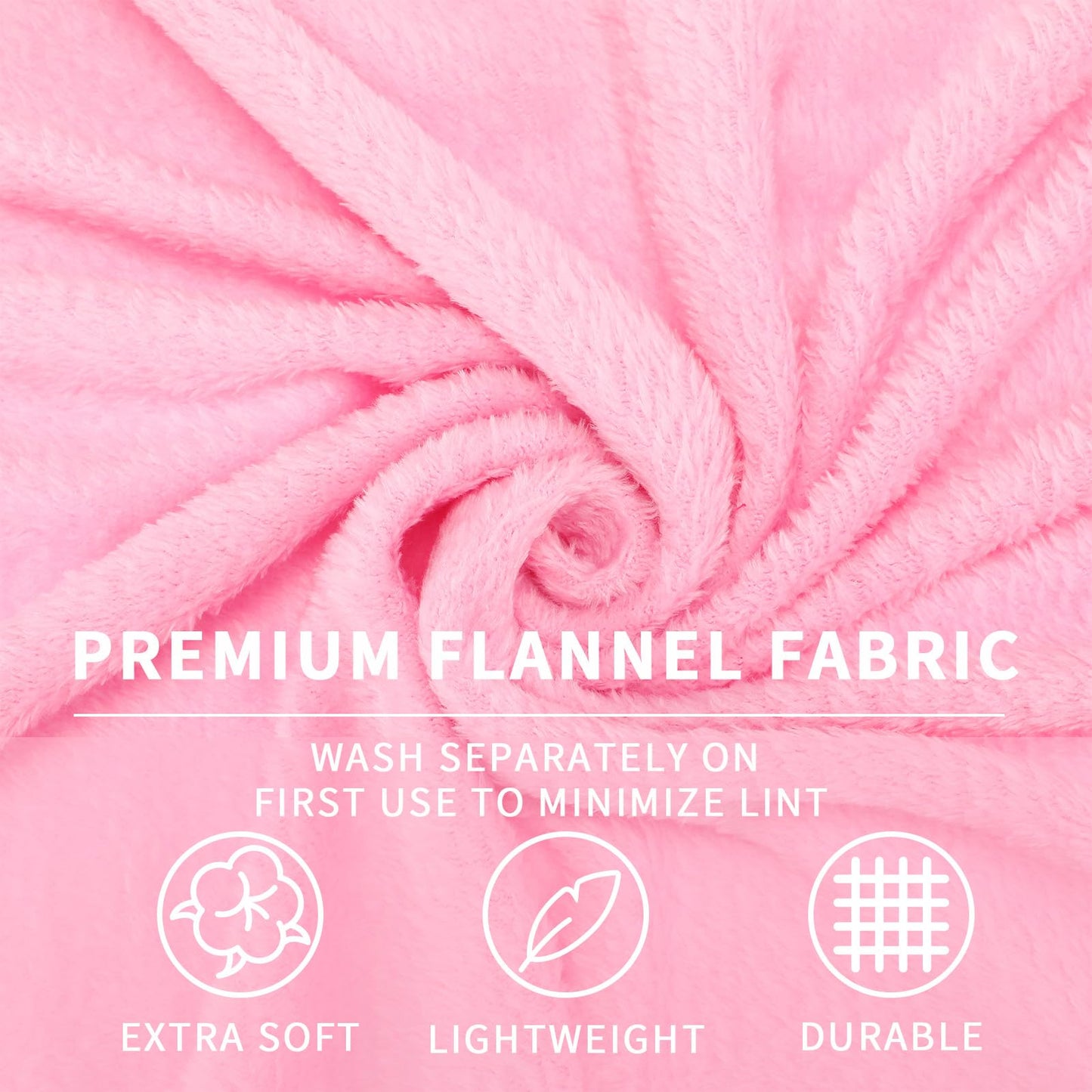 SmoothNovelty 6 Pcs Fleece Throw Blanket Bulk for Kids Girl Soft Plush Flannel Throw Sleepover Slumber Movie Night Galentine's Graduation Party Office(Pink,40 x 60 Inch)