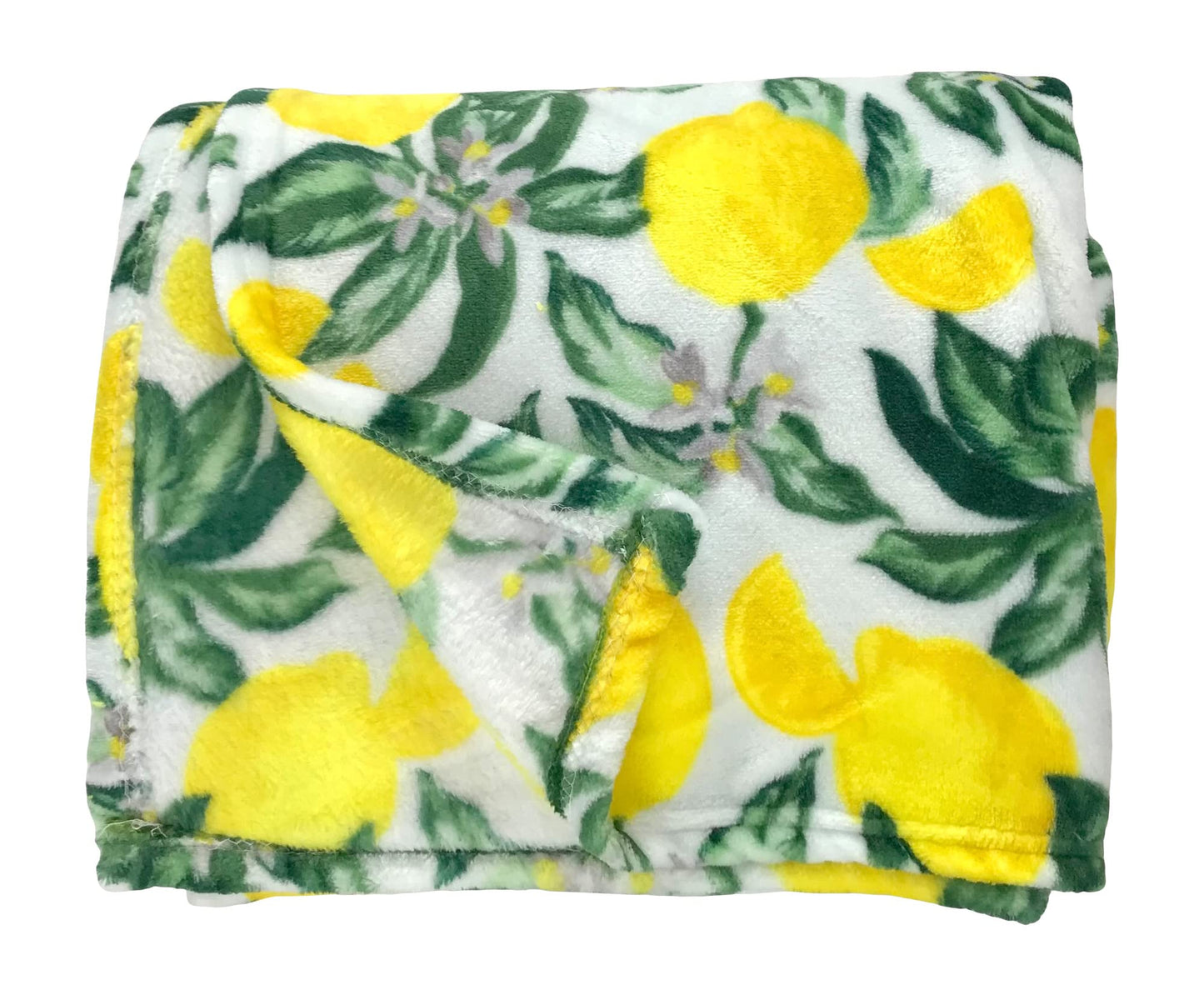 Mother's Day Lemon Garden Fleece Throw Blankets: Soft Plush Accent for Sofa Couch Chair Bed Dorm or Travel