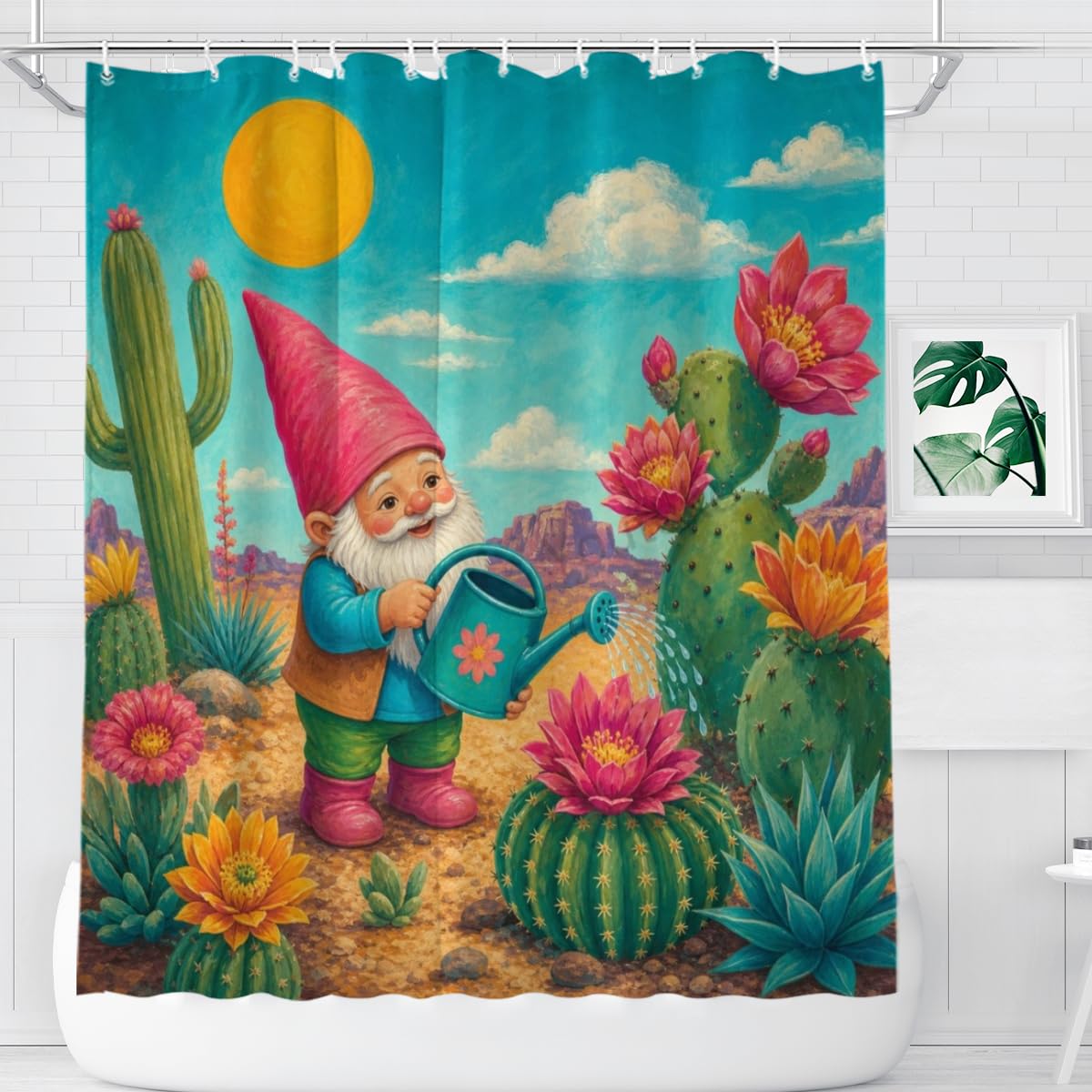 Youtoko Rose Floral Shower Curtain 72x72 Inch with 12 Hooks Polyester Decorative Bath Decor Cozy Red Stained Glass Look Design Romantic Style for Bathroom