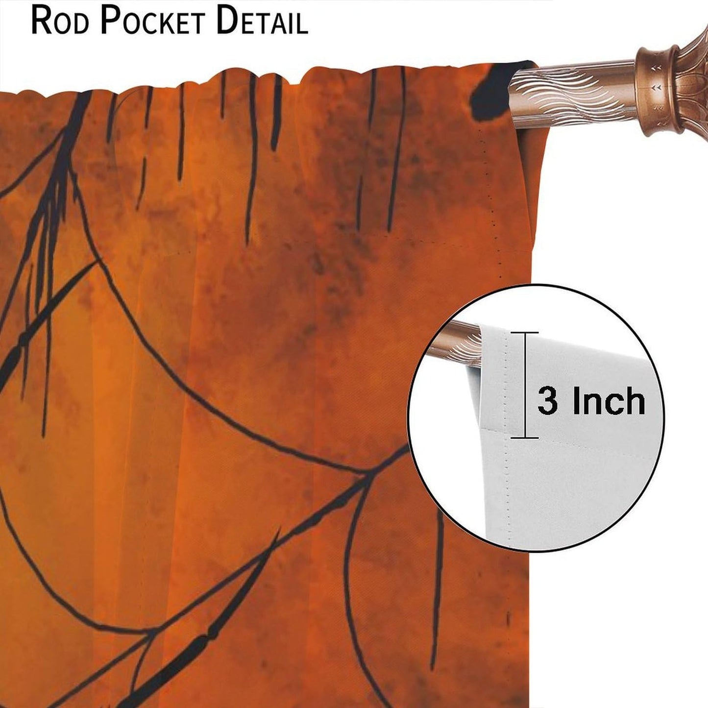 Djaby Spiders Web Curtains, Halloween Spooky Spider Web Gothic Scary Window Curtain for Boys Girls Kids Baby Bedroom Nursery 42" W X 45" L(No Blackout)