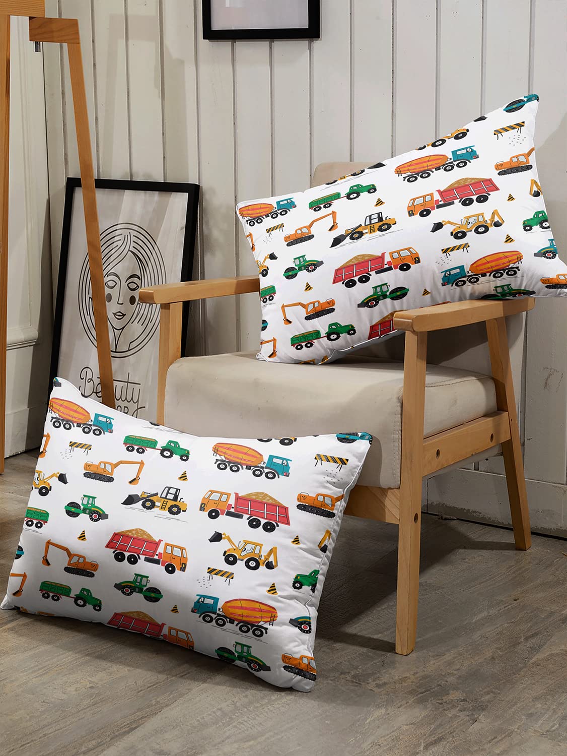 CVHOUSE Queen Size Tractor Bedding Set, Comforter & 2 Pillowcases, Boys Kids Teens Room Decor