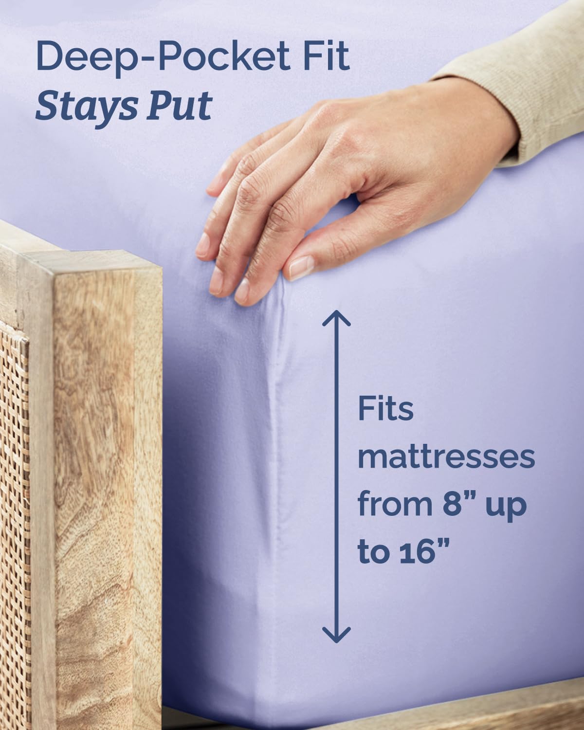 Twin Size 3 Piece Sheet Set - Comfy Breathable & Cooling Sheets - Hotel Luxury Bed Sheets for Women & Men - Deep Pockets, Easy-Fit, Extra Soft & Wrinkle Free Sheets - Lavender Oeko-Tex Bed Sheet Set
