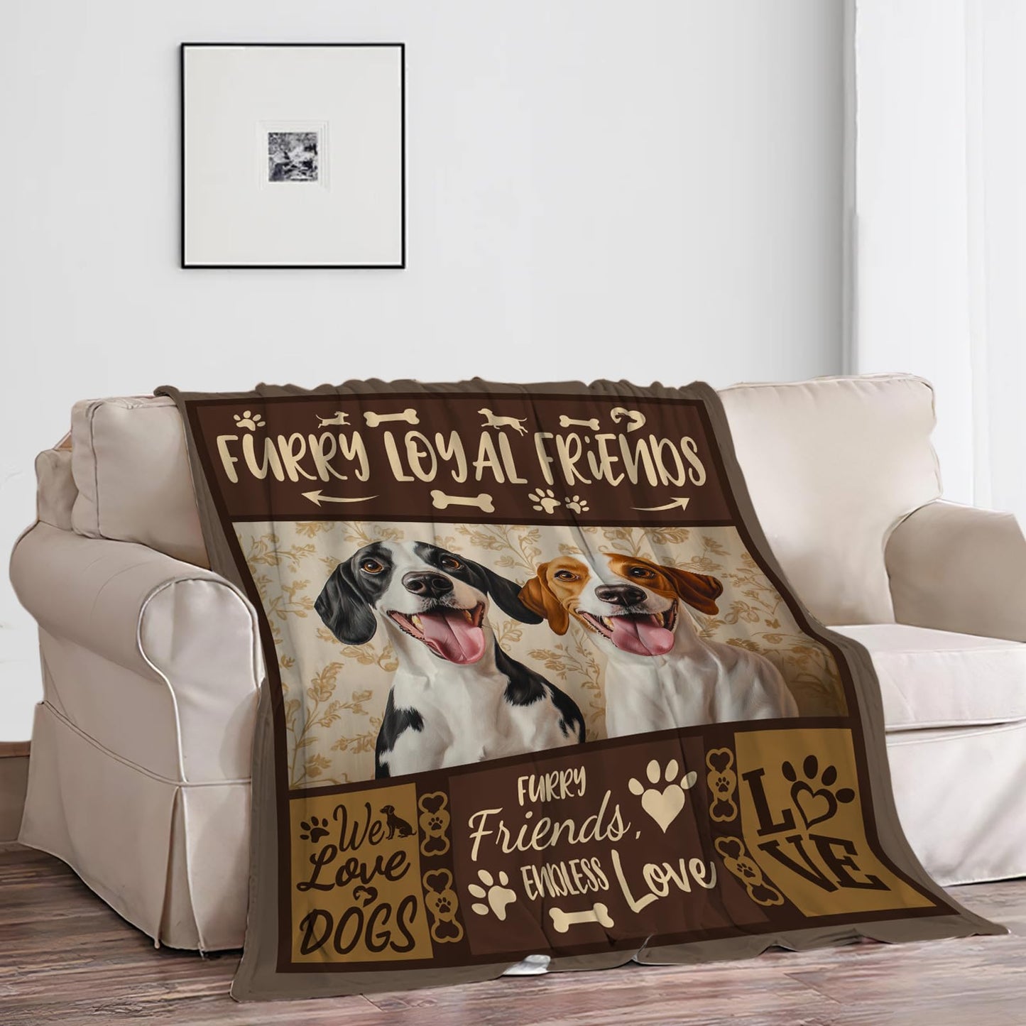 Beagle Blanket, Dog Throw Blanket, Beagles Gifts, Dogs Blankets, Beagle Stuff Fleece Flannel Plush for Women Men Boys Girls Lovers Adults Soft Bedding for Sofa Bed Office Home Decor 40"X50"
