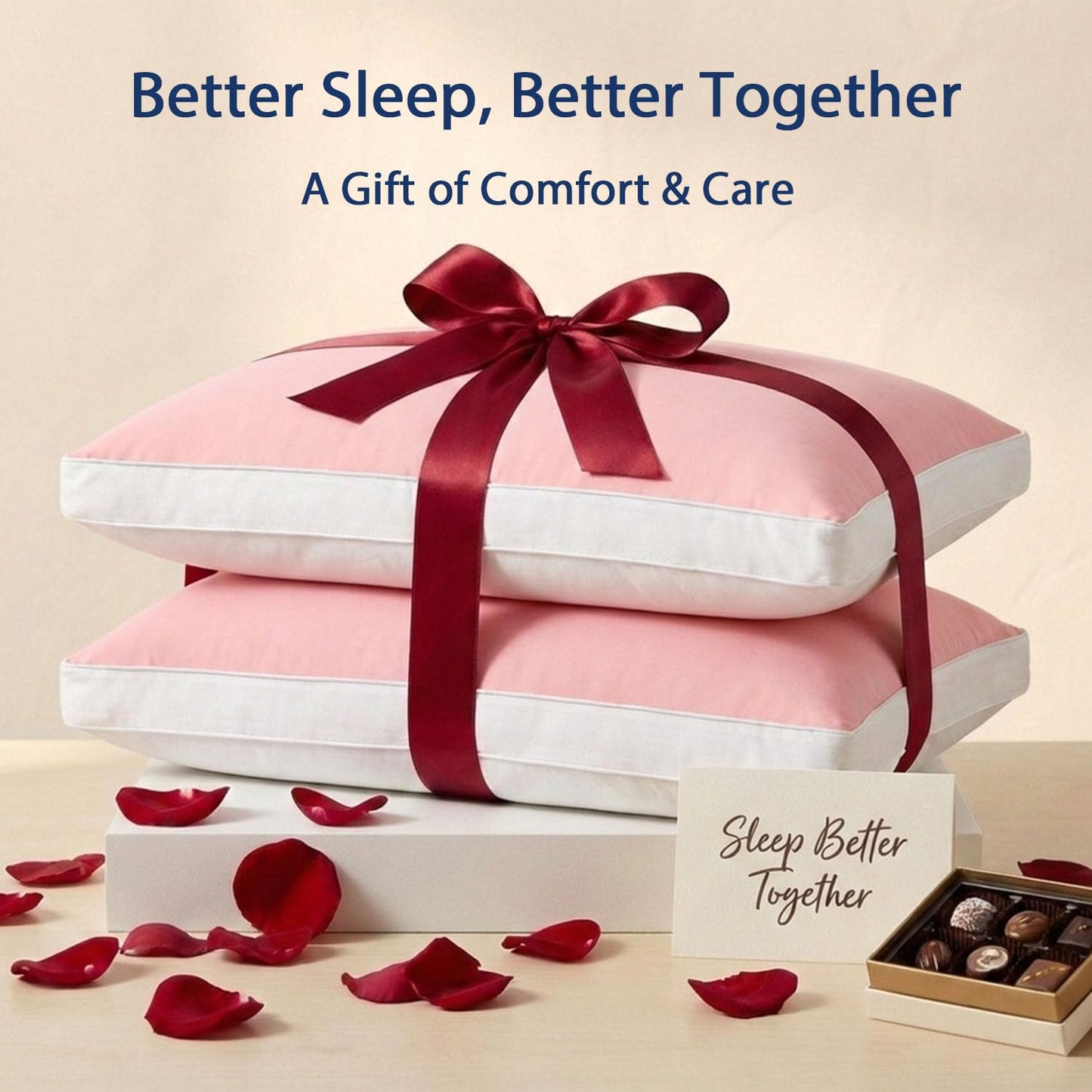 MEELUS Silky Soft Pillows Queen Size Set of 2, Reversible Down Alternative Bed Pillows, Skin Friendly Cool Fabric for Hair & Skin, Luxury Hotel Quality, Cooling Pink, 20 x 30 Inches