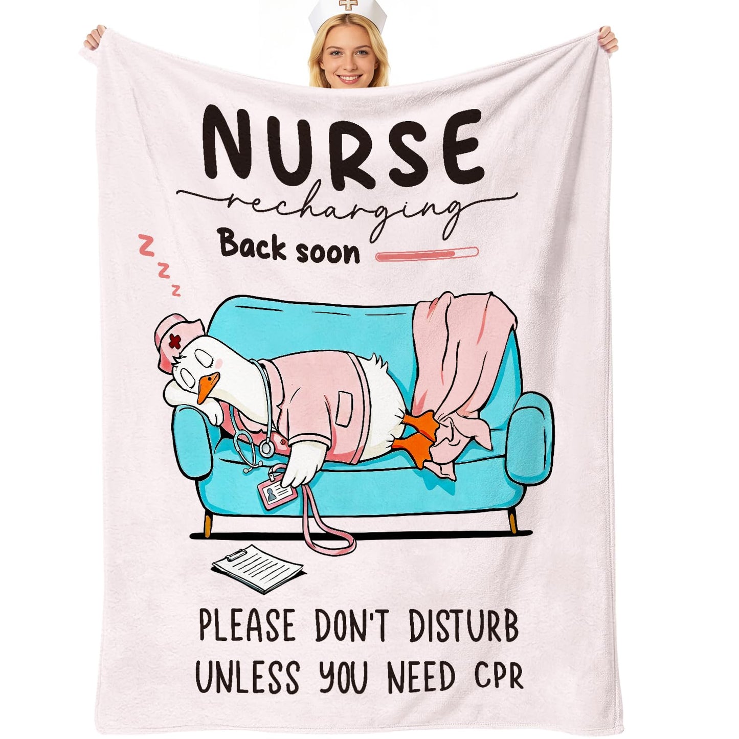 Nurse Appreciation Gifts for Women Men, Soft Flannel Nurse Throw Blanket, 2026 Nursing Week Graduation Gift, LPN RN Gifts for Nurses Practitioner Nursing Birthday Student Graduate Gift Ideas 50"x60"