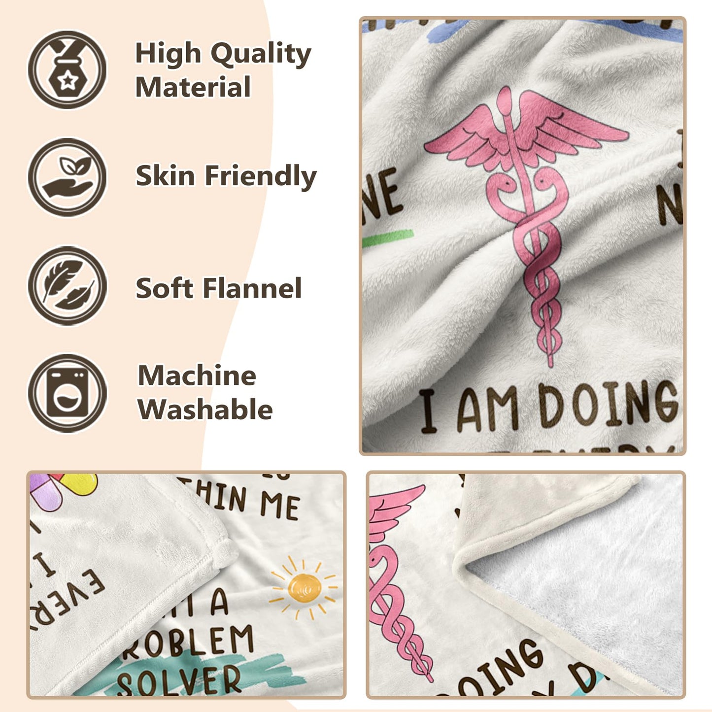 Stelogiift Nurse Gifts for Women Blanket 60" x 50" - Nurse Appreciation/Week/Day Gift, Graduation/Birthday/Present for Nursing Student/Practitioner, Nurses Practitioner, RN Nurses, LPN