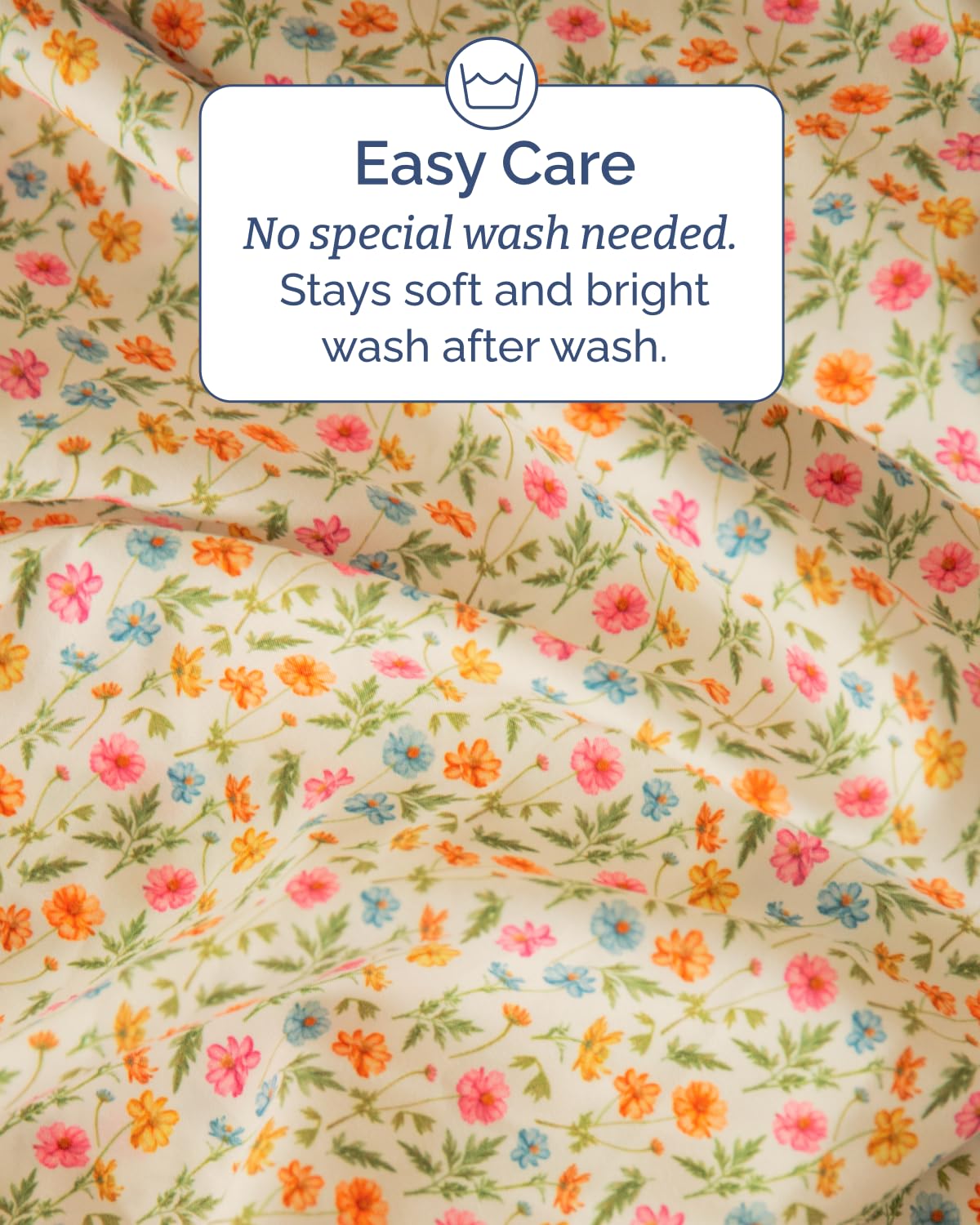 Floral Sheets - Flower Print Bed Sheet Set - 1 Flat, 1 Fitted & 2 Pillowcases w/ Deep Pockets - Comfy, Cozy, Wrinkle & Fade Free - Boho Botanical Bedding - Soft, Breathable & Cooling - Full Size Set