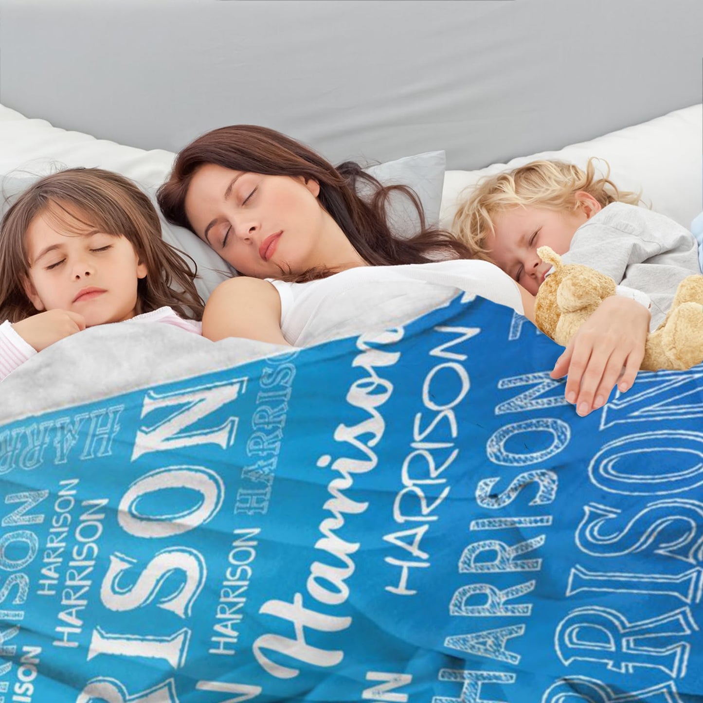Custom Name Blanket, Personalized Throw Blanket with Names for Teen Girls Boys Kids, Customized Name Throw Blanket Customizable Gift for Kids Baby Adult Women Men Christmas Birthday - Printed in USA