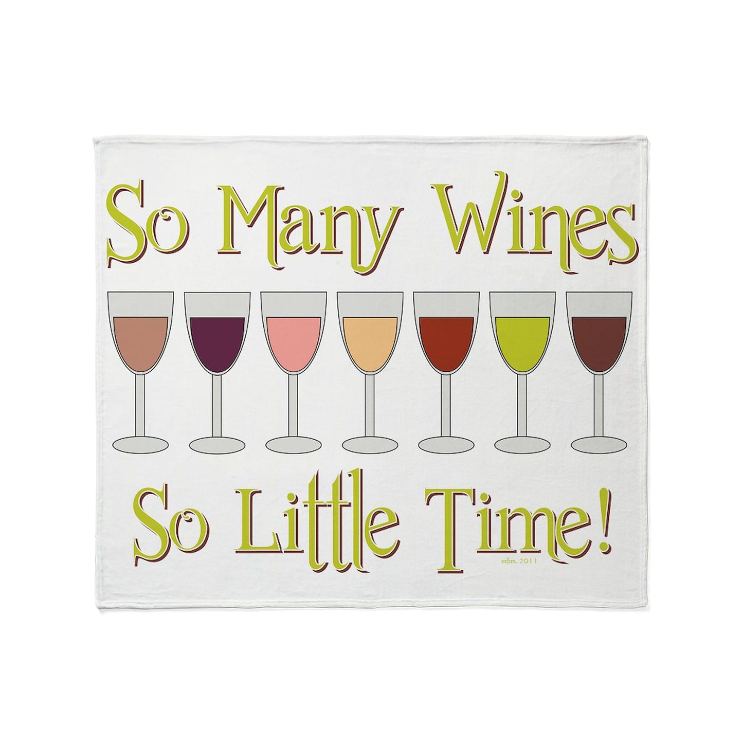 CafePress SO Many Wines... Throw Blanket Super Soft Fleece Plush Throw Blanket, 60"x50"