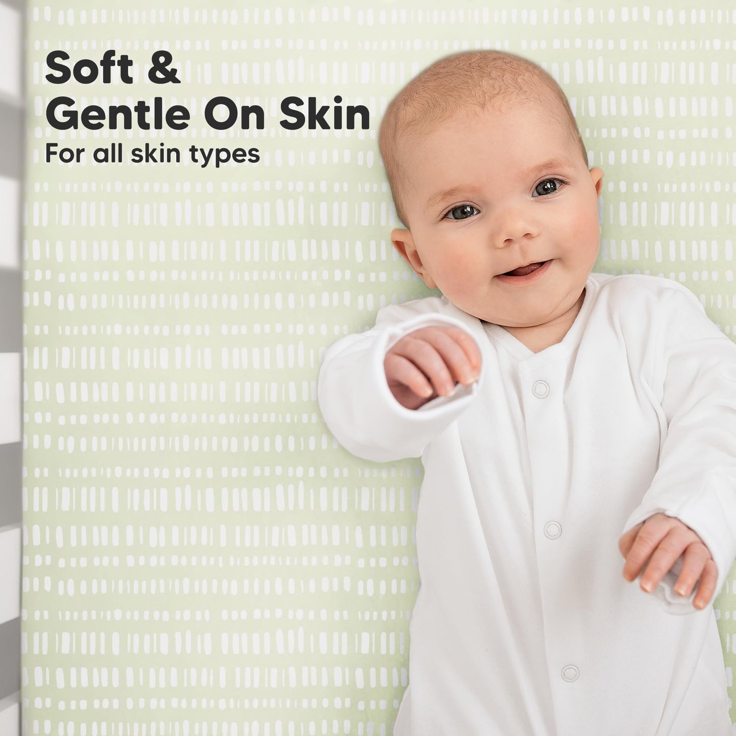 KeaBabies 2-Pack Organic Cotton Crib Sheets for Boys, Girls - 52x28 Fitted Crib Mattress Sheet Neutral, Breathable Cover for Baby Bed Set, Toddler Mattress, Soft & Cute Prints (Fleur)