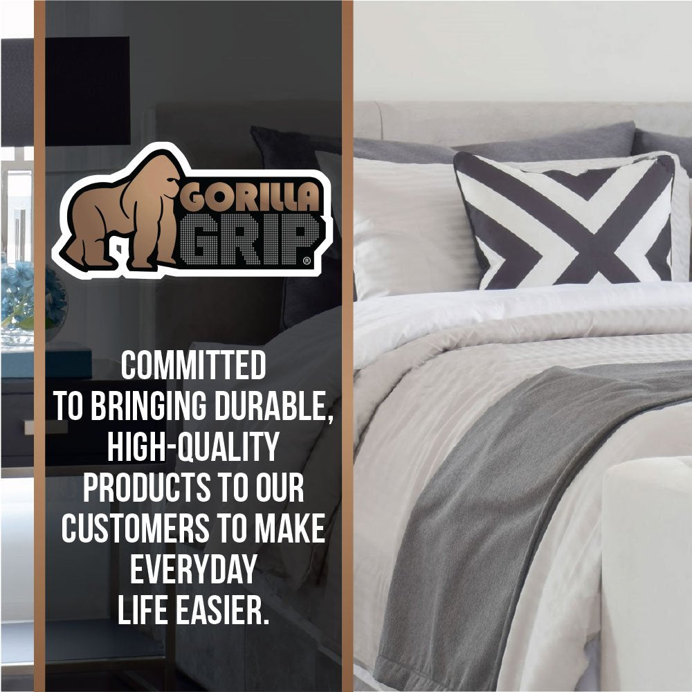 GORILLA GRIP Non Slip Mattress Gripper, Prevents Mattresses from Sliding and Holds Bed in Place, Pad Grips Beds, Sofa, Couch, Chair Cushions and Helps Keep Topper from Slipping, Easy Trim Pads, Full