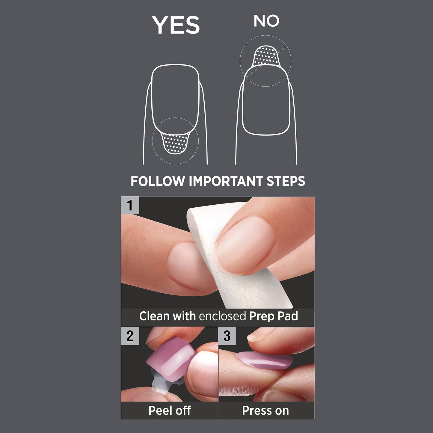 KISS imPRESS No Glue Mani Press On Nails, Color, 'Frosting', white, Medium Size, Coffin Shape, Includes 30 Nails, Prep Pad, Instructions Sheet, 1 Manicure Stick, 1 Mini File (Pack of 2)