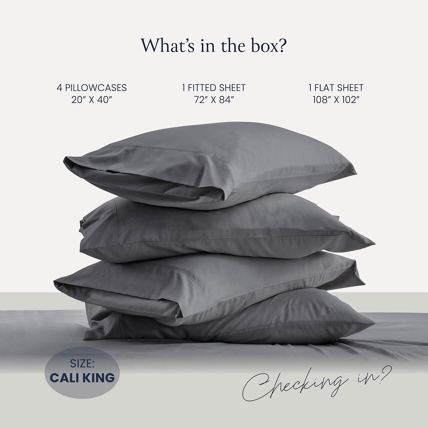 BELADOR Silky Soft Cali King Sheet Set -Luxury 6 Piece Bed Sheets for California King Size Bed, Secure-Fit Deep Pocket Sheets with Elastic, Breathable Hotel Sheets & Pillowcase Set, Wrinkle Free