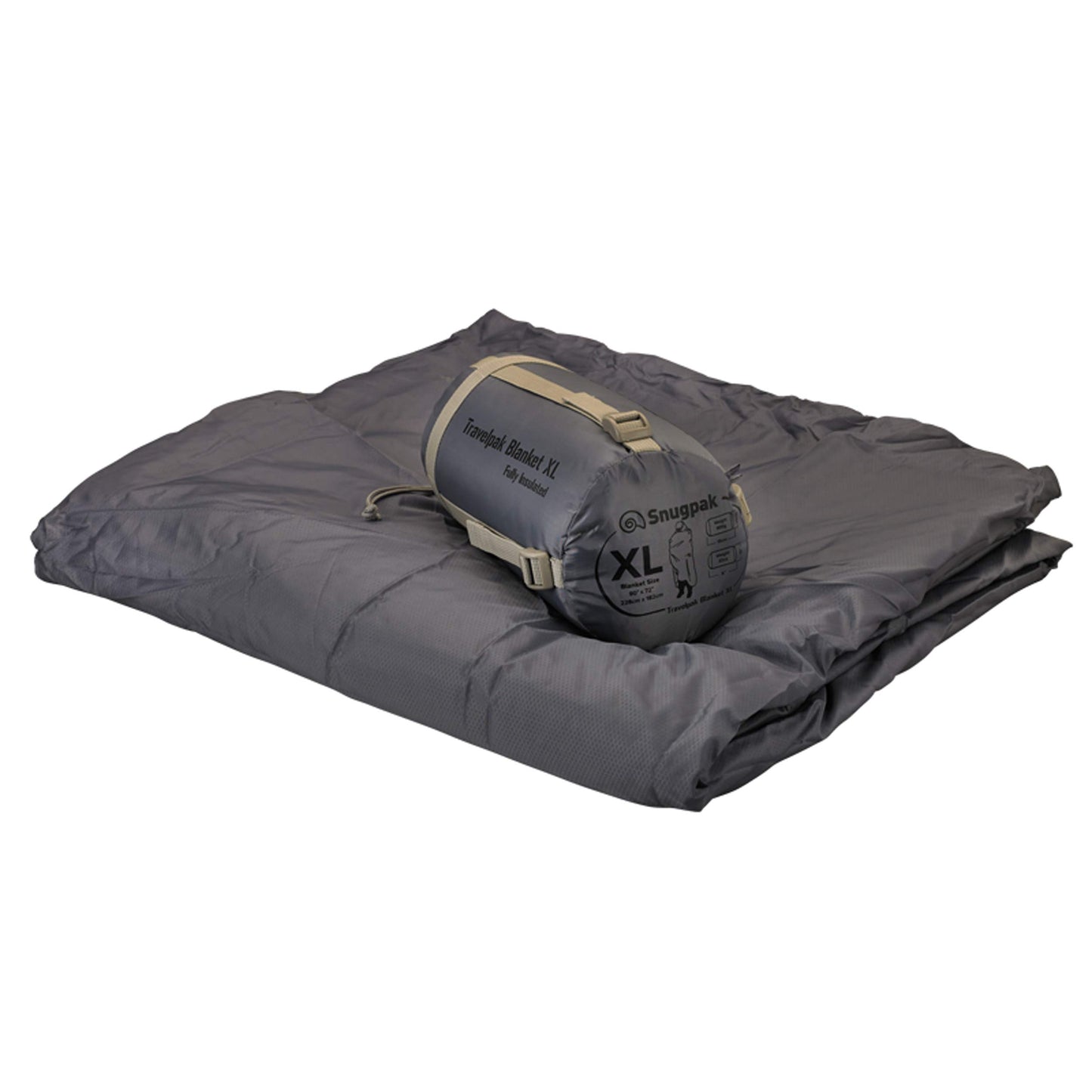 Snugpak Travelpak Blanket with Compression Stuff Sack, Lightweight, Pebble Grey