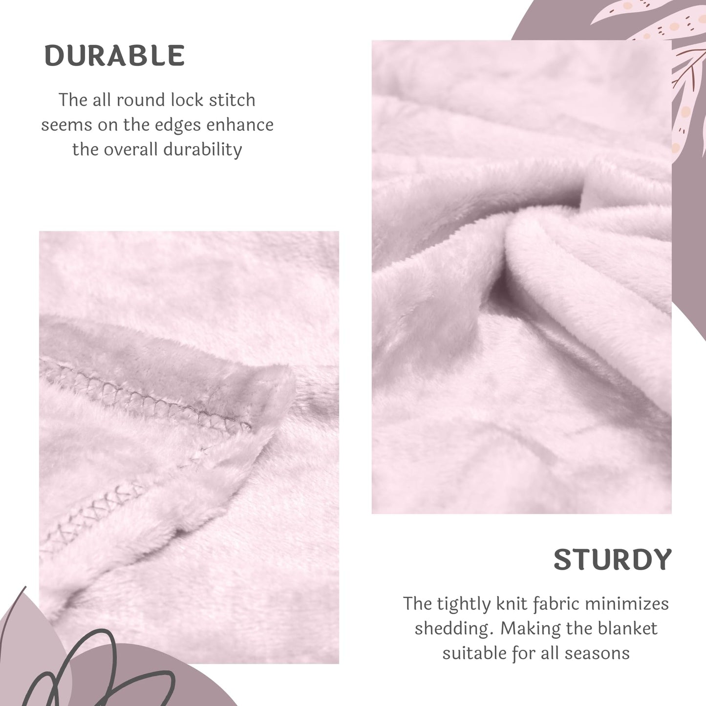 Throw Blanket for Couch - Lightweight Breathable Warm Cozy Soft Blanket for Sofa - Cradel Pink - 50x60 Inches