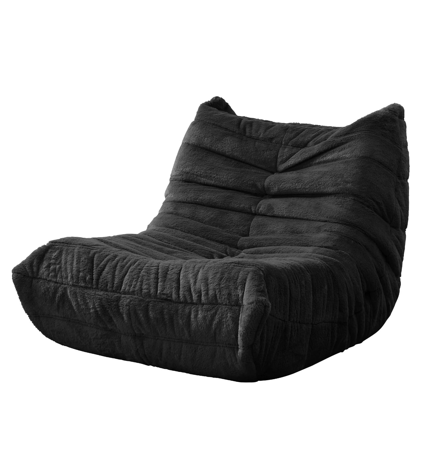 Hobestluk Bean Bag Chair for Kids Toddler Bean Bag Chair with Memory Foam Filler Beanbag with Spacious Design Bean Bag Couch for Reading Gaming Relaxing (Black, Small)