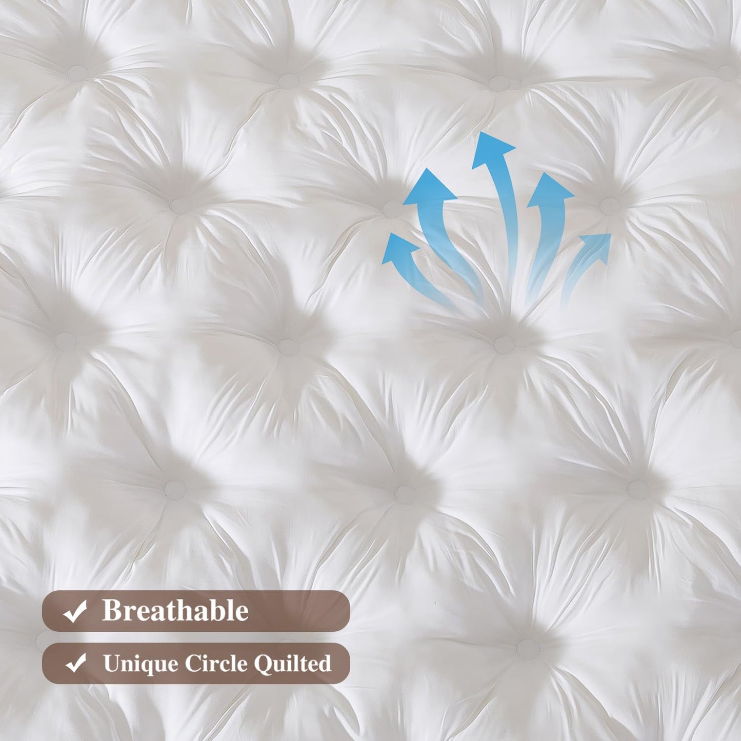 WhatsBedding 5 Inch Memory Foam Mattress Topper Twin Size, Supportive Fluffy Shredded Memory Foam Filled Pillow Top, Extra Soft Bed Topper with Deep Pocket, 39x75x5 Inch