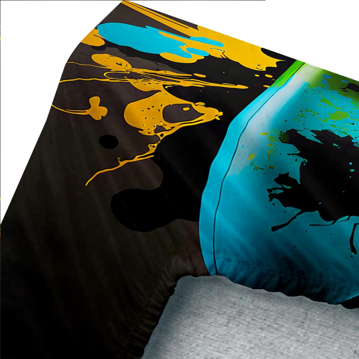 AILONEN Gaming Gamer Bedding Sheets Full Size,Graffiti Hip Hop Video Game Controller Gamepad Fitted Sheet with 2 Pillowcases,3Pcs