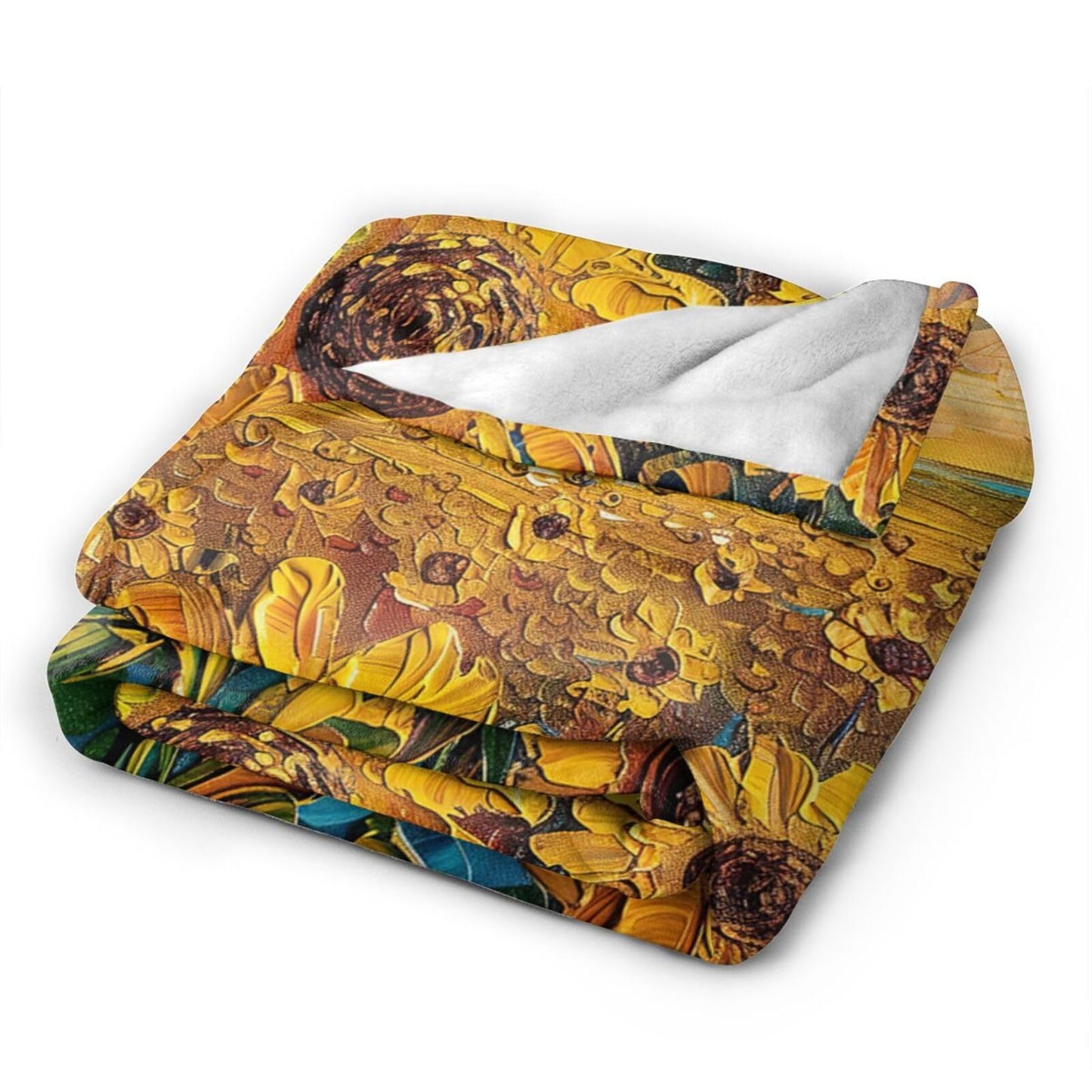 Sunflower Throw Blanket Sunflower Floral Flannel Blankets Flower Fuzzy Plush Super Soft Cozy Warm Decor Gifts for Boys Girls Kids Adults Men Women 40" x 50"