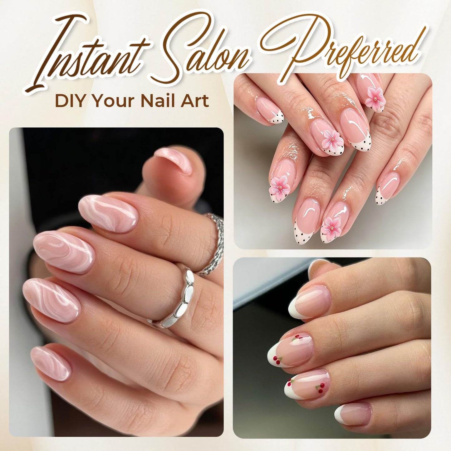 UNA GELLA Oval Fake Nails Pre-shape 504pcs Almond Gel Nail Tips Round Almond Press on Nails for Full Cover Acrylic Round Oval Full Nails False Nails 12 Sizes False Soft Gel Tips