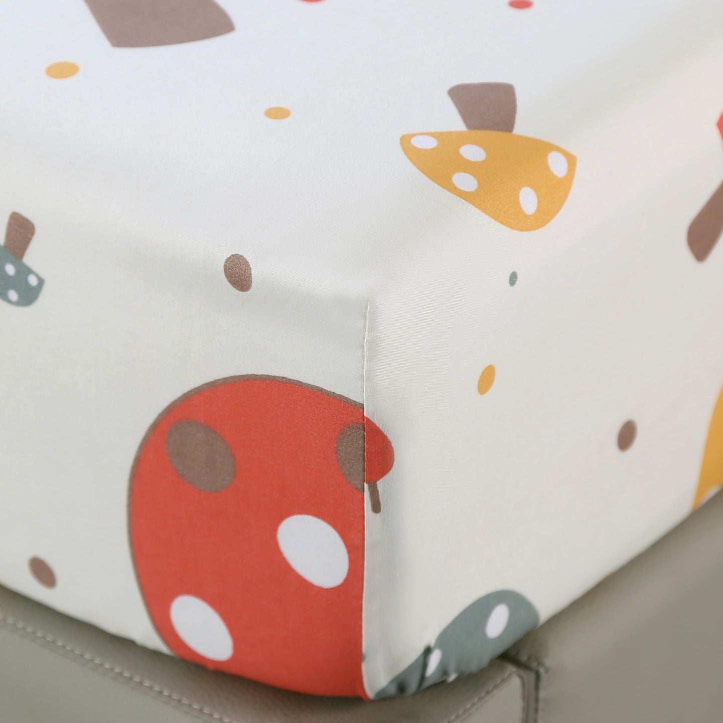 SDIII Cute Mushroom Fitted Sheet Twin with 2 Pillowcases, Deep Pocket Soft Microfiber Mushroom Sheet Twin for Boys Girls Kids and Teens