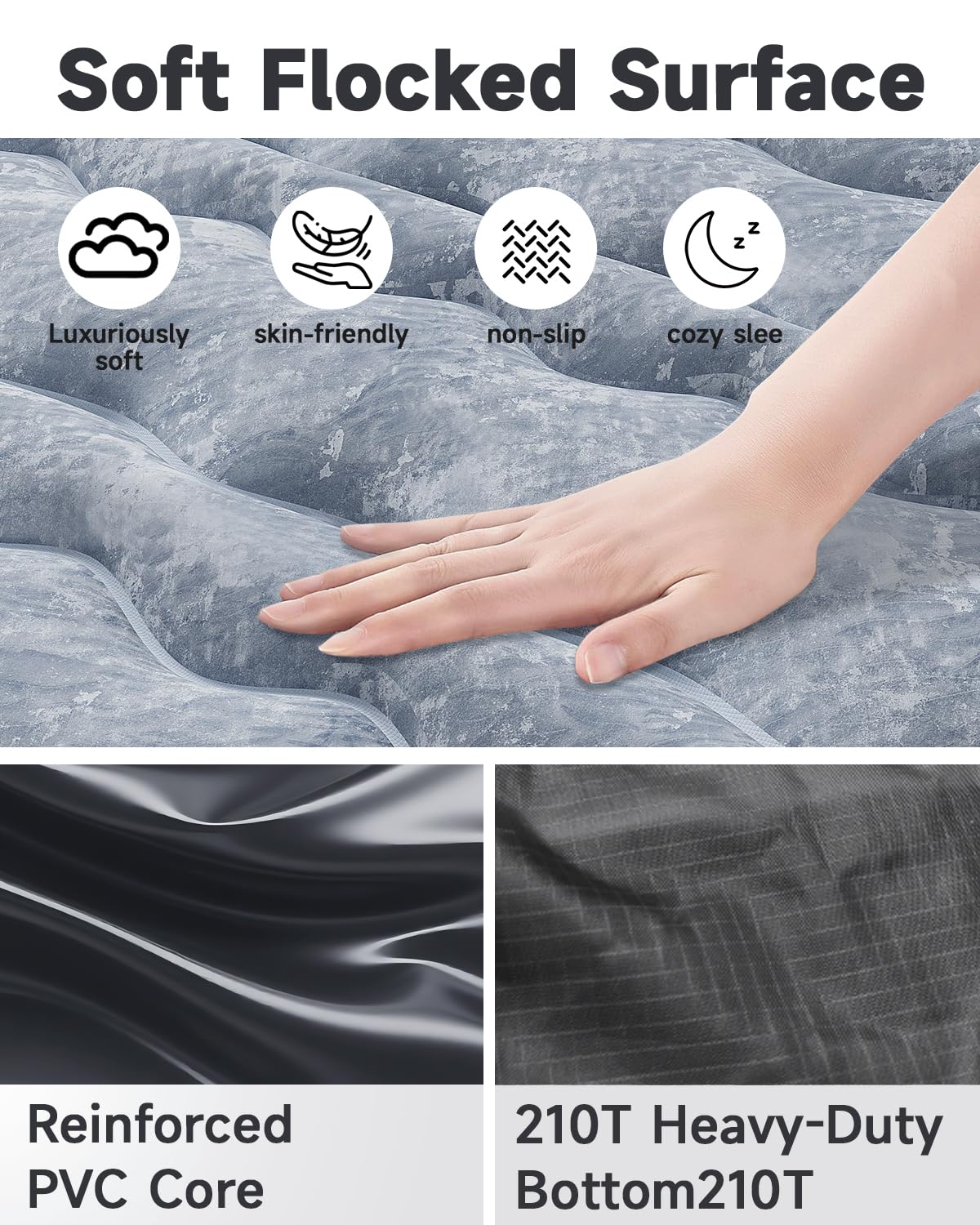 Umbrauto Inflatable Truck Bed Air Mattress for Full Size Short Truck Beds, 5.5-5.8ft, with Pump & Carry Bag. Perfect for Outdoor Adventures