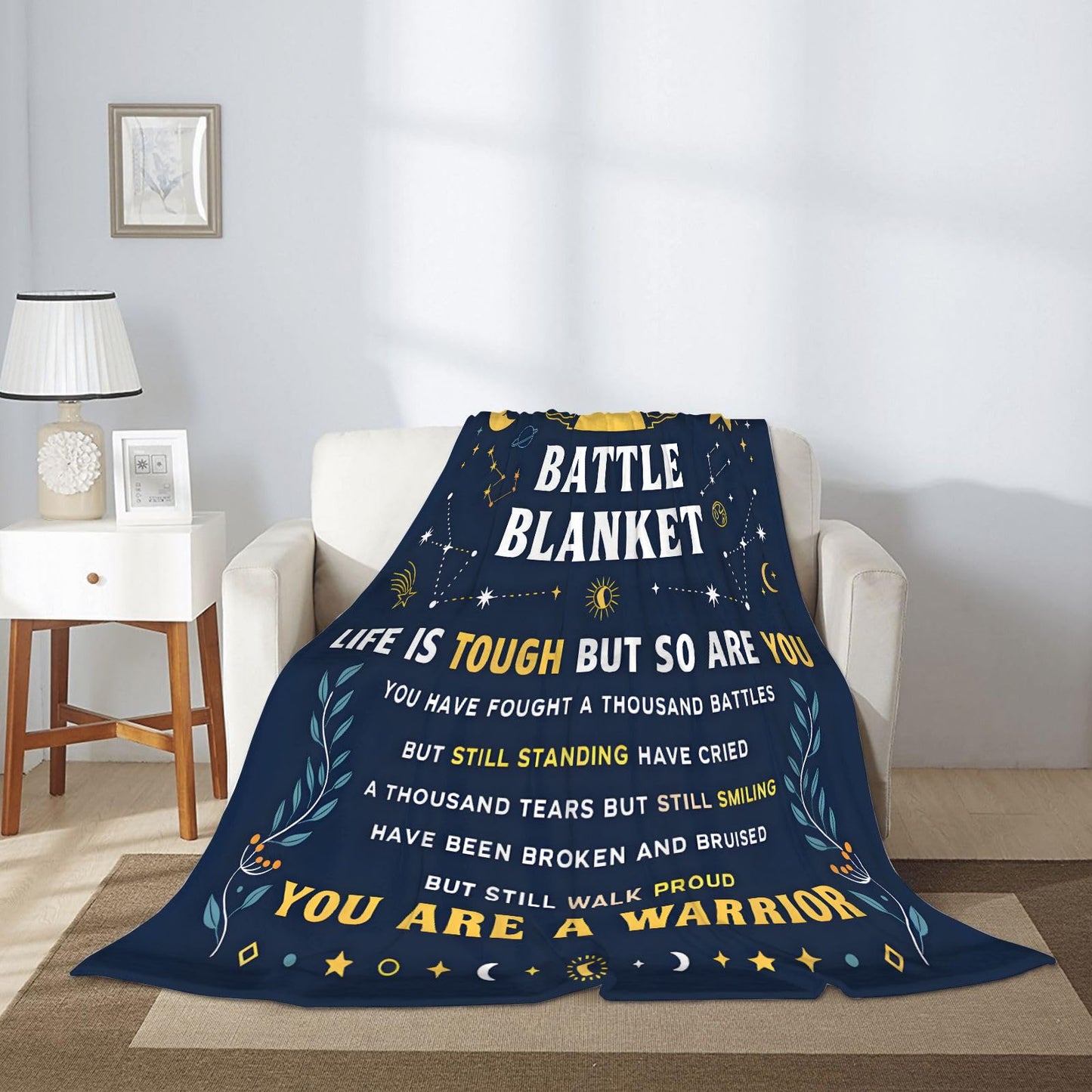 Sending You A Big Hugs So Its There When You Need It Blanket Cozy Flannel Comfort Throw Sympathy Healing Gift Encouragement Blanket for Family and Friends (White 19, 50x60in(127cm*153cm))