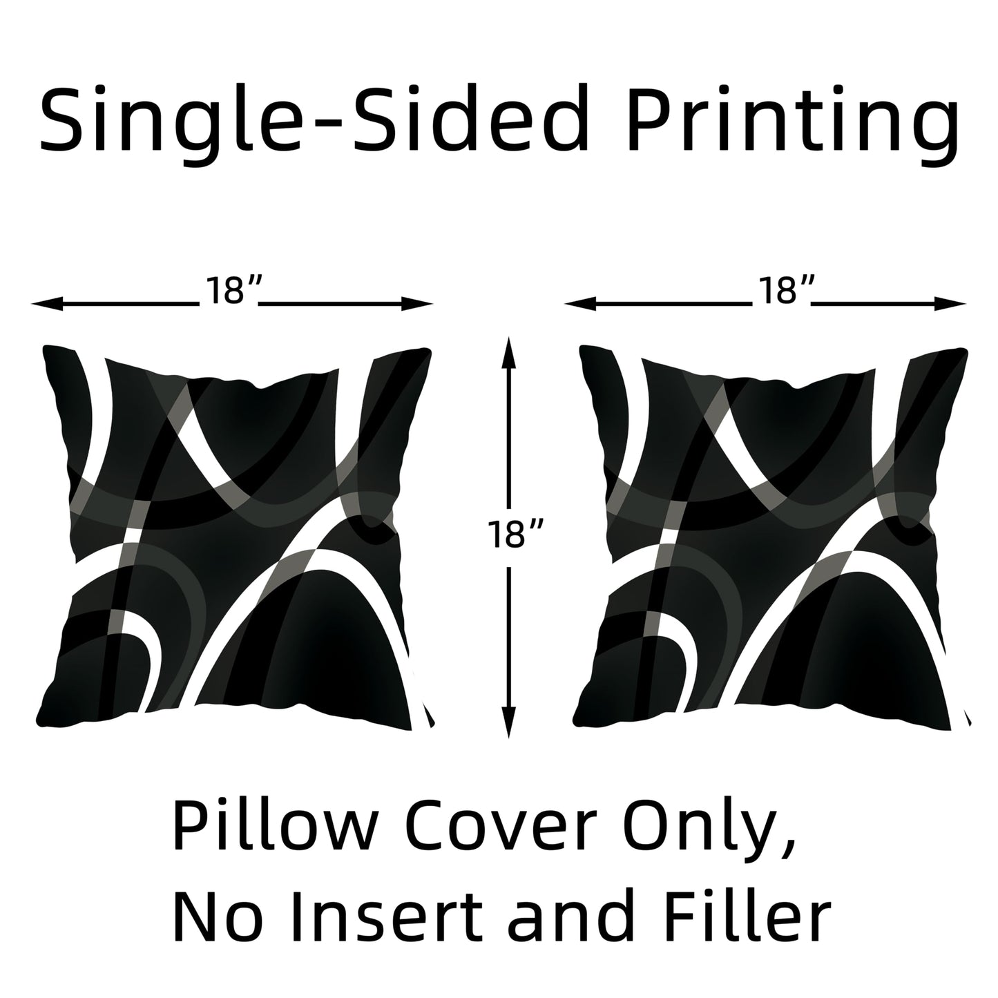 weesire Black and White Throw Pillow Covers Set of 2 Modern Stripe Cushion Covers for Living Room Sofa Accent Home Decor Abstract Art Decorative Pillowcases Outdoor Pillows Covers 18"x18"