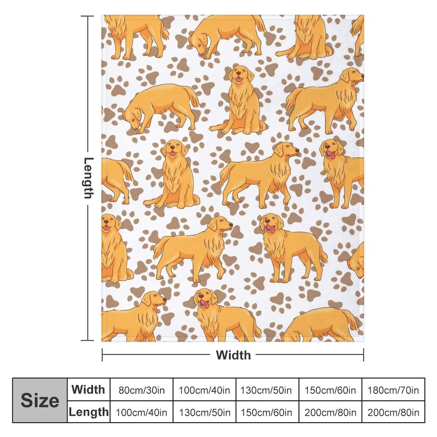 AIOMXZZ Golden Retriever Blanket Gifts, 30"x40" Dog Pattern Flannel Fleece Throw Blanket Soft, Lightweight, Comfortable, Warm Golden Retriever Themed Blanket for Humans Adults Kids